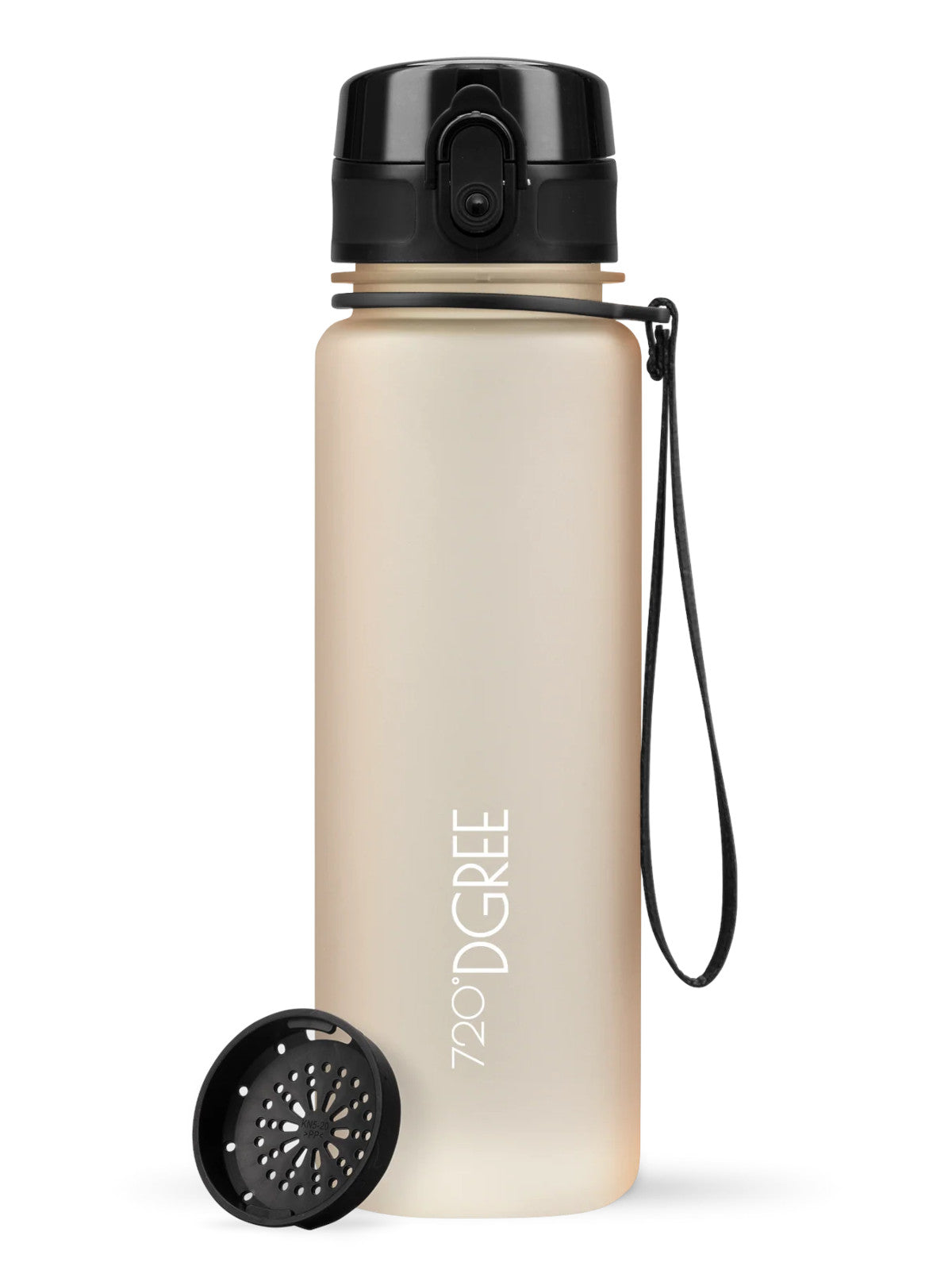 720°DGREE Trinkflasche uberBottle softTouch mit Sieb light peach 0,5l