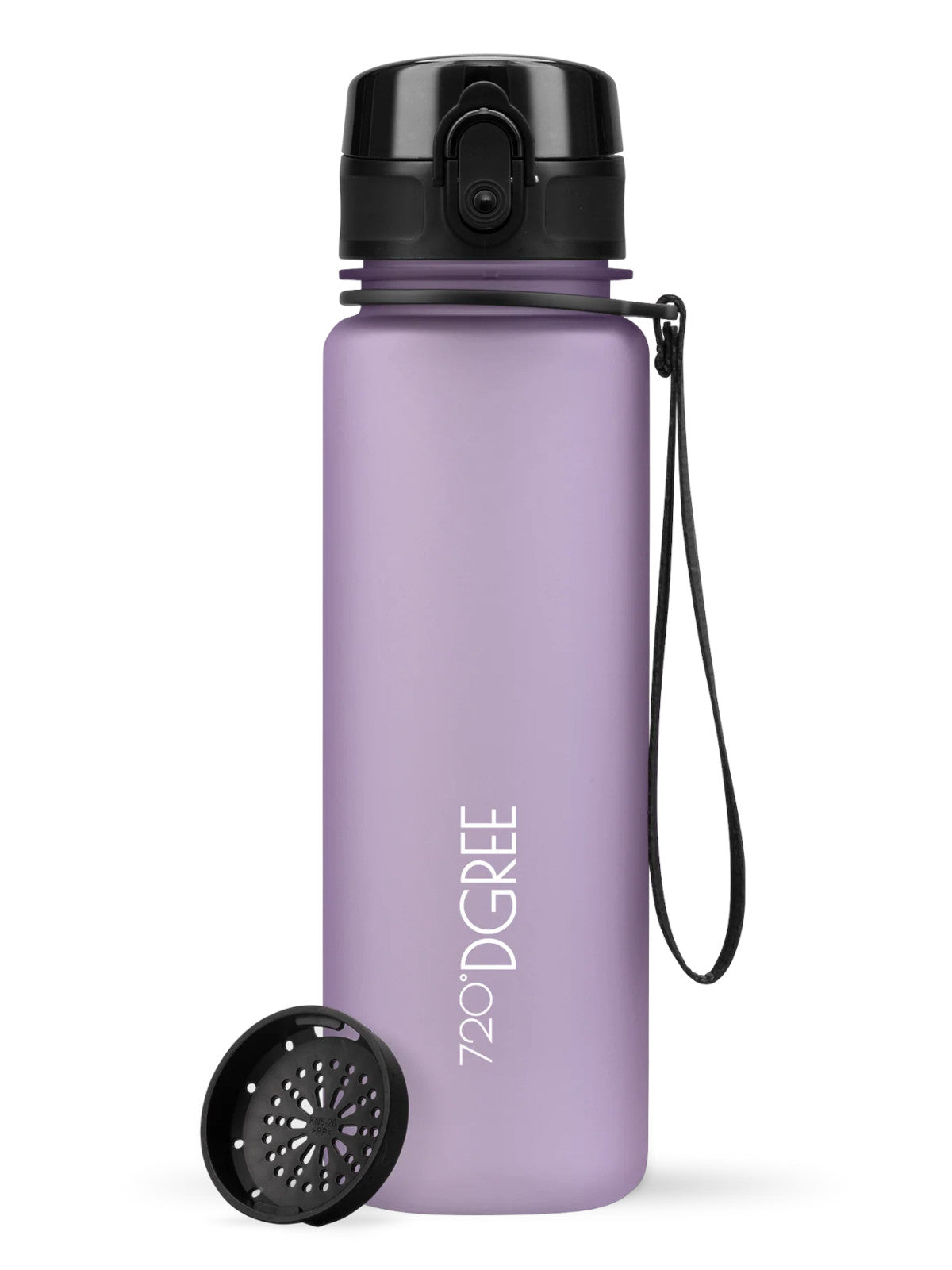 720°DGREE Trinkflasche uberBottle softTouch mit Sieb lilac 0,5l Freisteller 1
