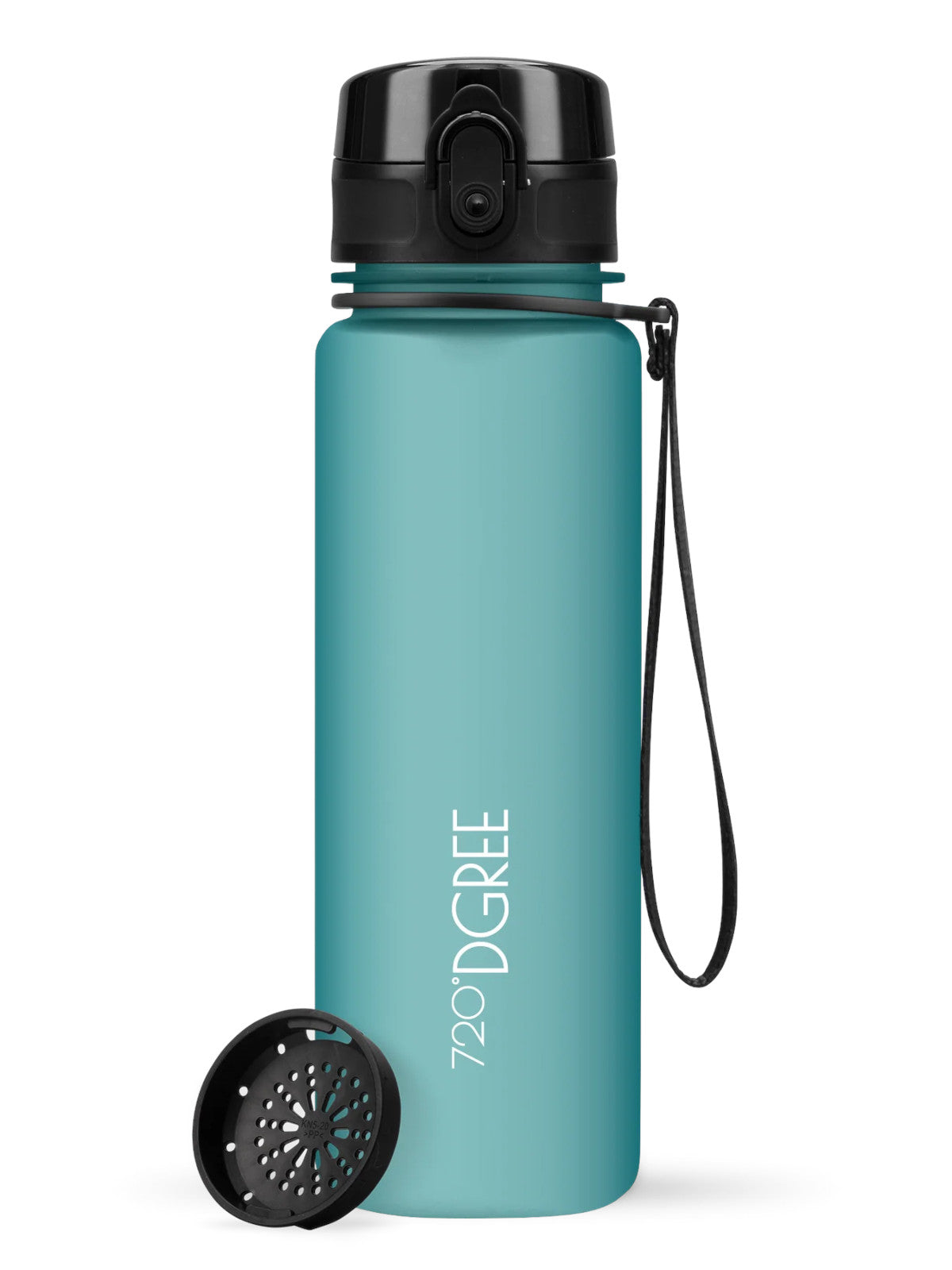 720°DGREE Trinkflasche uberBottle softTouch mit Sieb ocean blue 0,5l Freisteller 1