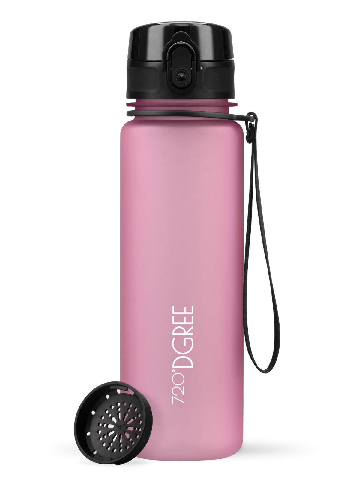 720°DGREE Trinkflasche uberBottle softTouch mit Sieb rose 0,5l Freisteller 1