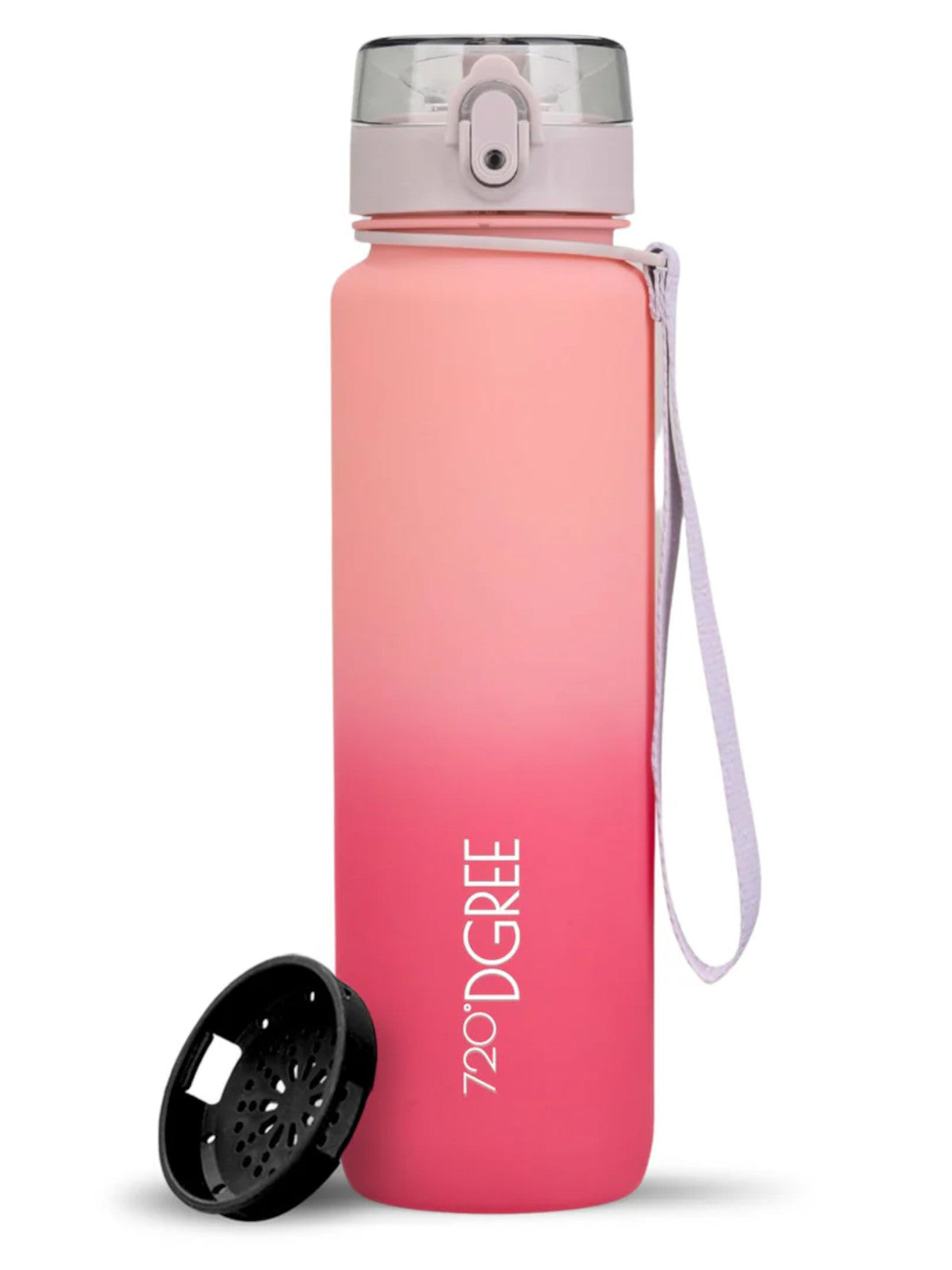720°DGREE Trinkflasche uberBottle softTouch mit Sieb blush/light pink – Tischideen & Ambiente