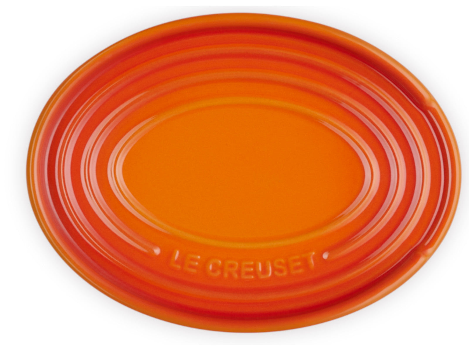 Le Creuset Löffelablage oval ofenrot 16cm Freisteller 3