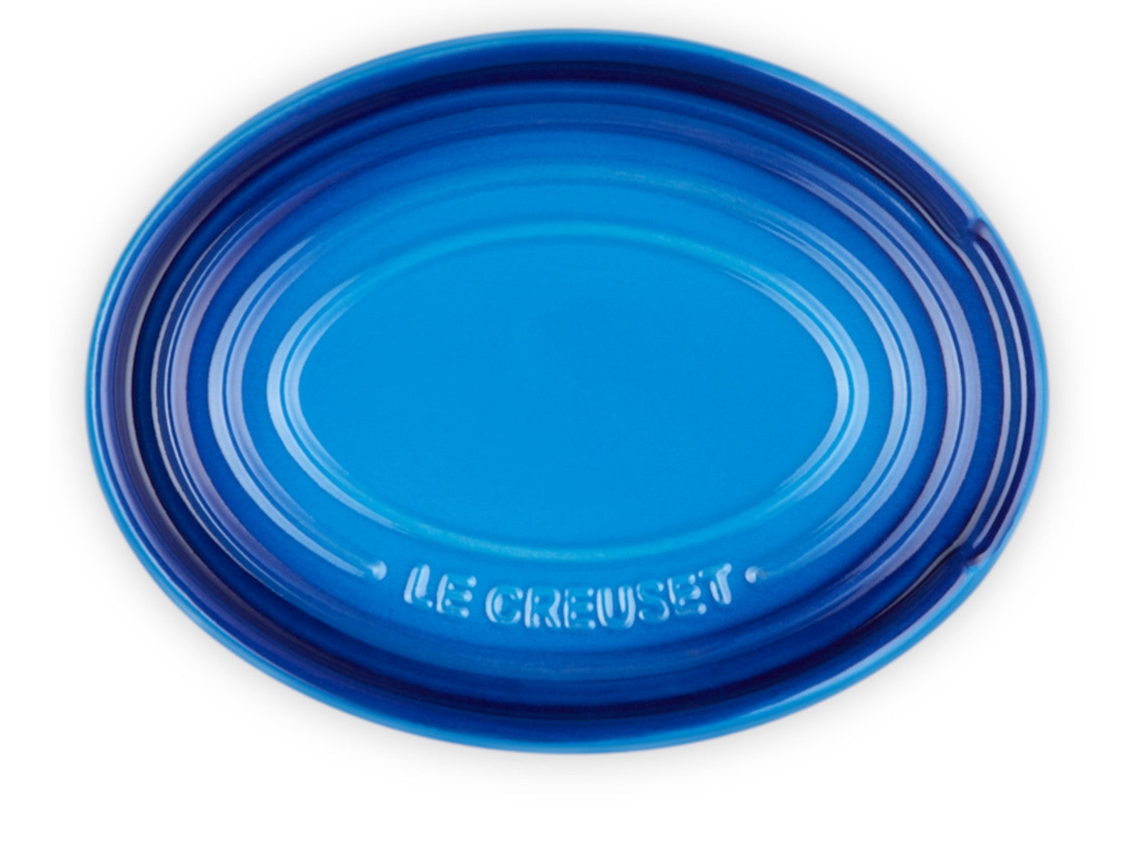 Le Creuset Löffelablage oval azure 16cm Freisteller 2