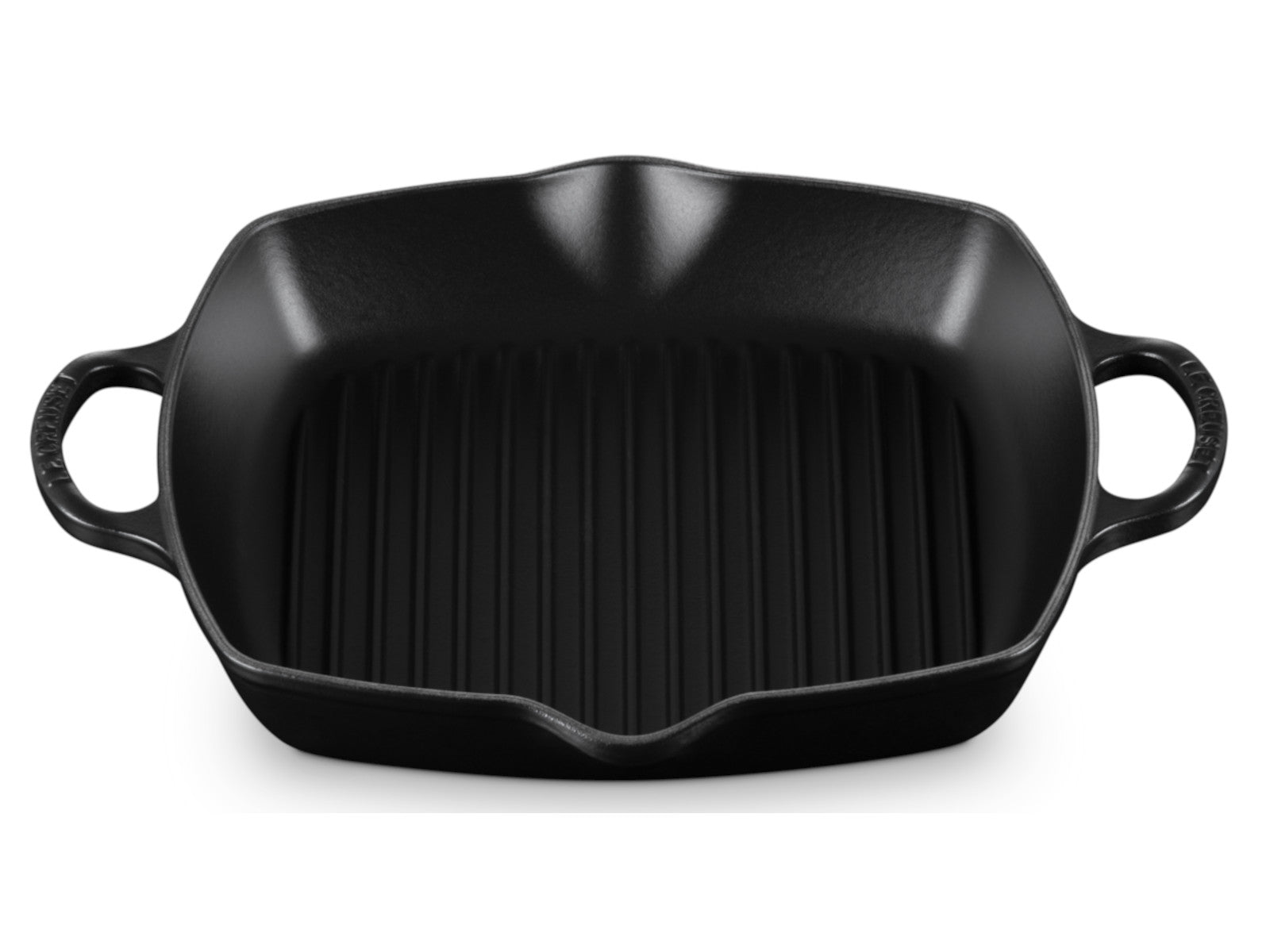 Le Creuset Grillpfanne Signature quatratisch schwarz matt 30cm Freisteller 2