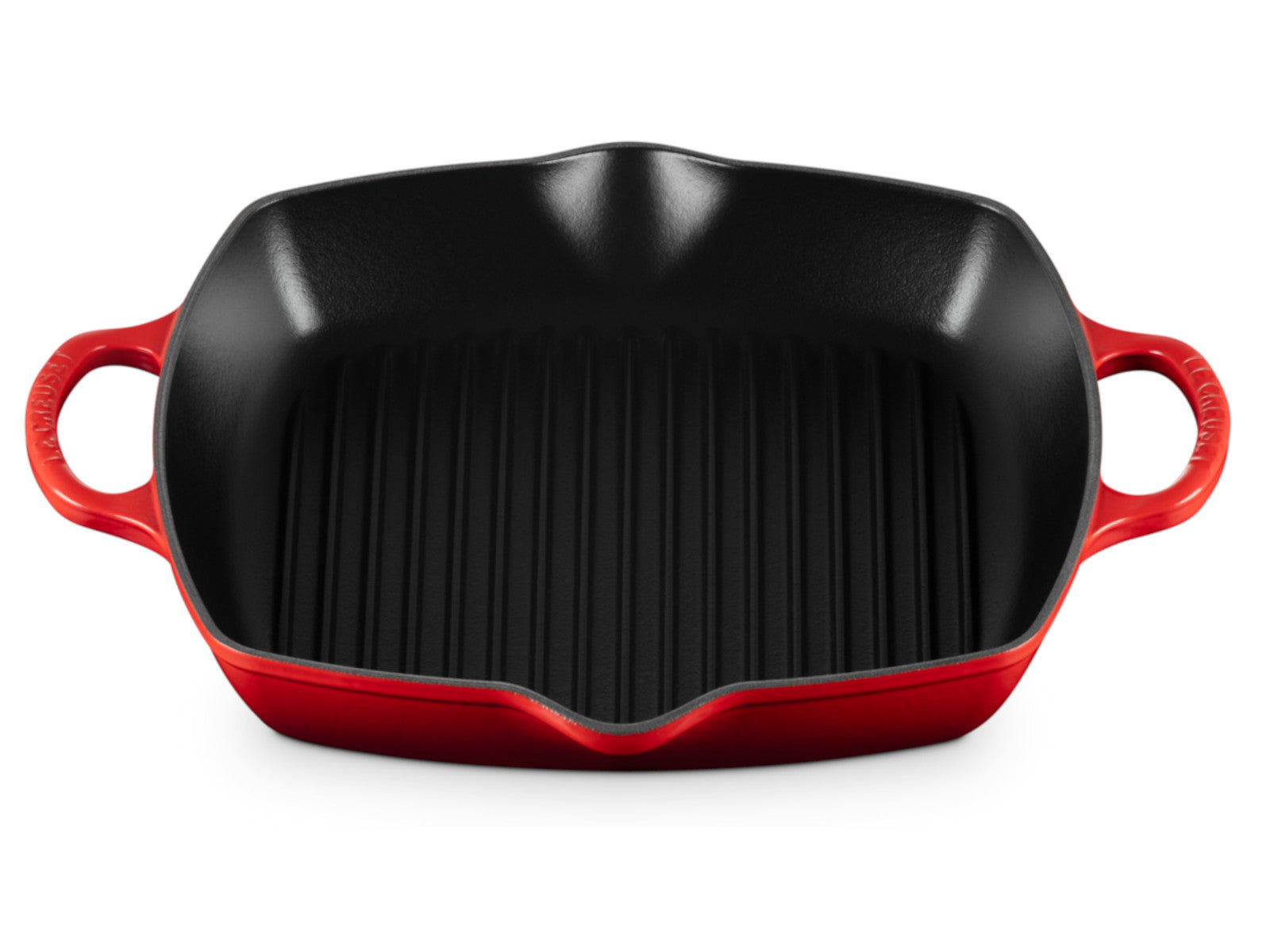 Le Creuset Grillpfanne Signature quatratisch kirschrot 30cm Freisteller 2