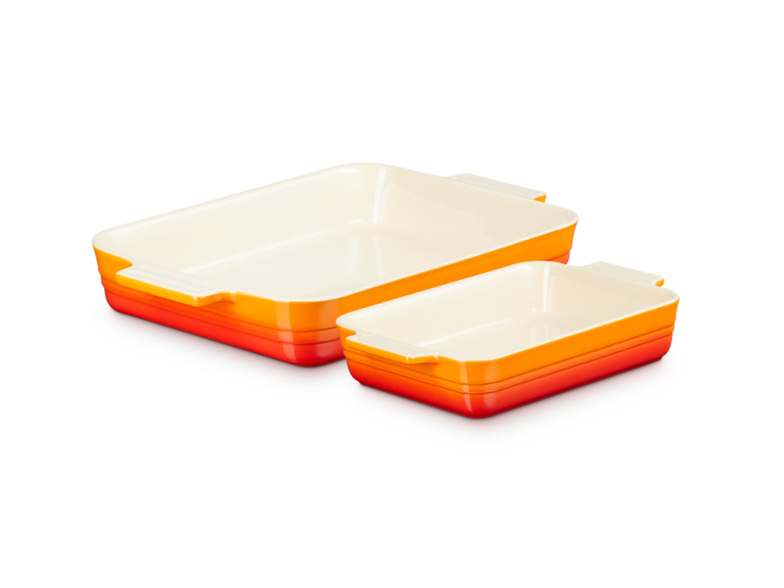 Le Creuset Auflaufform Klassik rechteckig ofenrot 25/32cm Set 2tlg - Produktbild 1