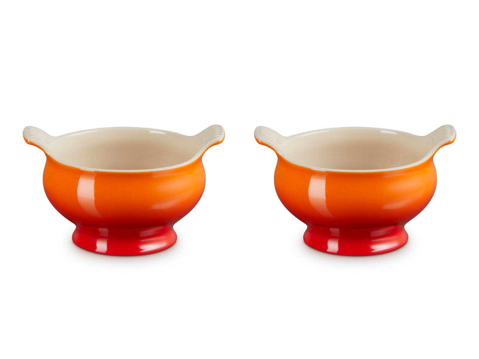 Le Creuset Suppenterrine Tradition ofenrot 0,6l 2er Set Freisteller 1