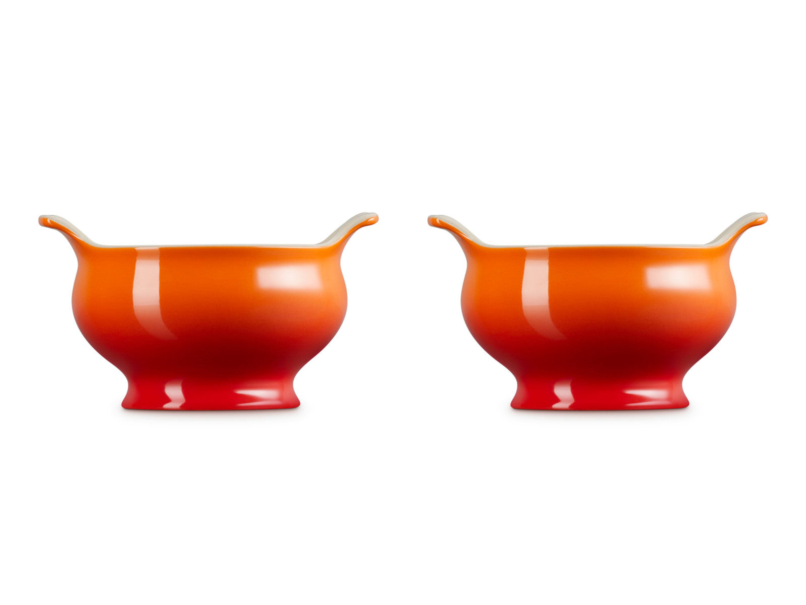 Le Creuset Suppenterrine Tradition ofenrot 0,6l 2er Set Freisteller 3