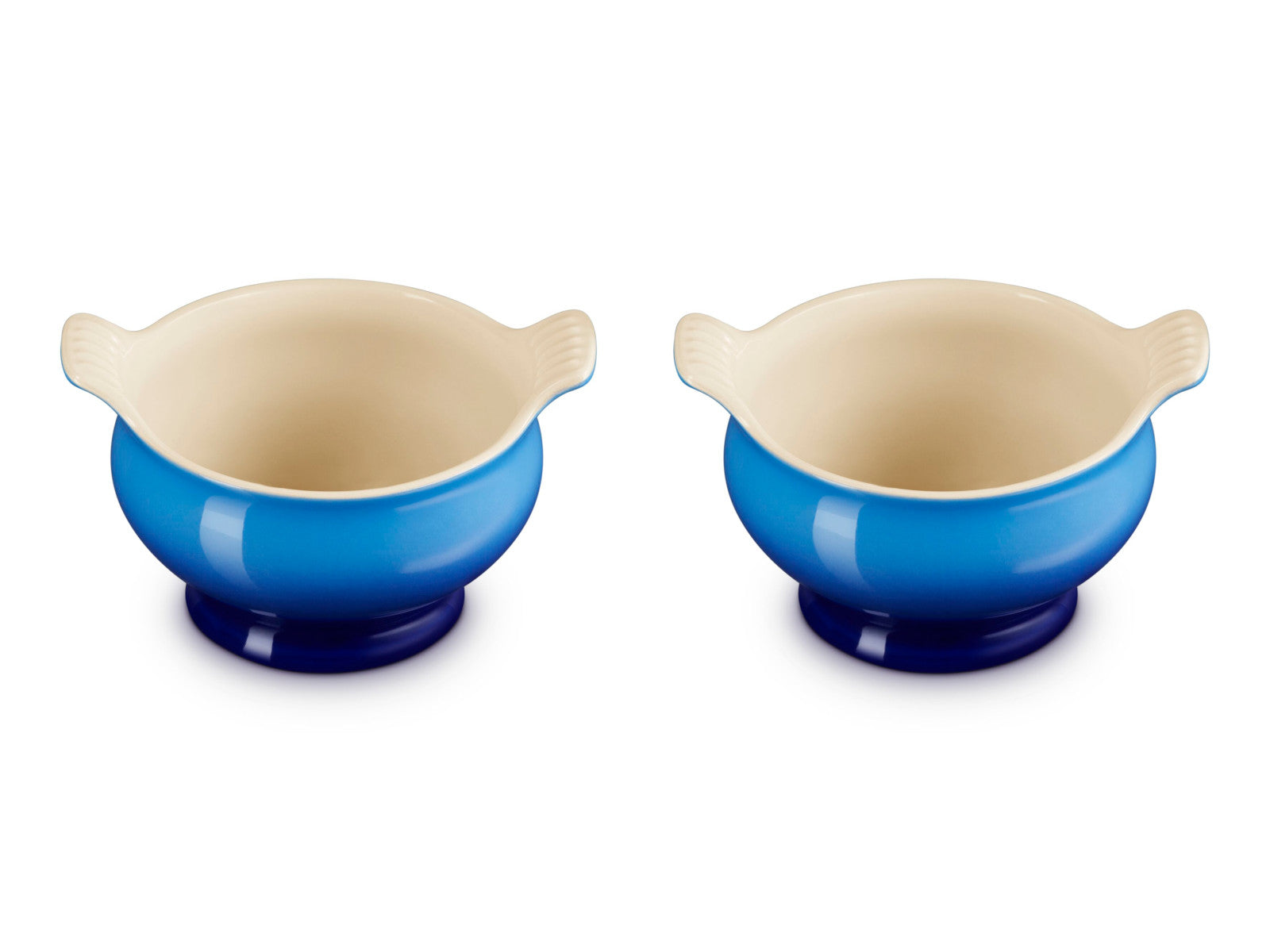 Le Creuset Suppenterrine Tradition azure 0,6l 2er Set Freisteller 2