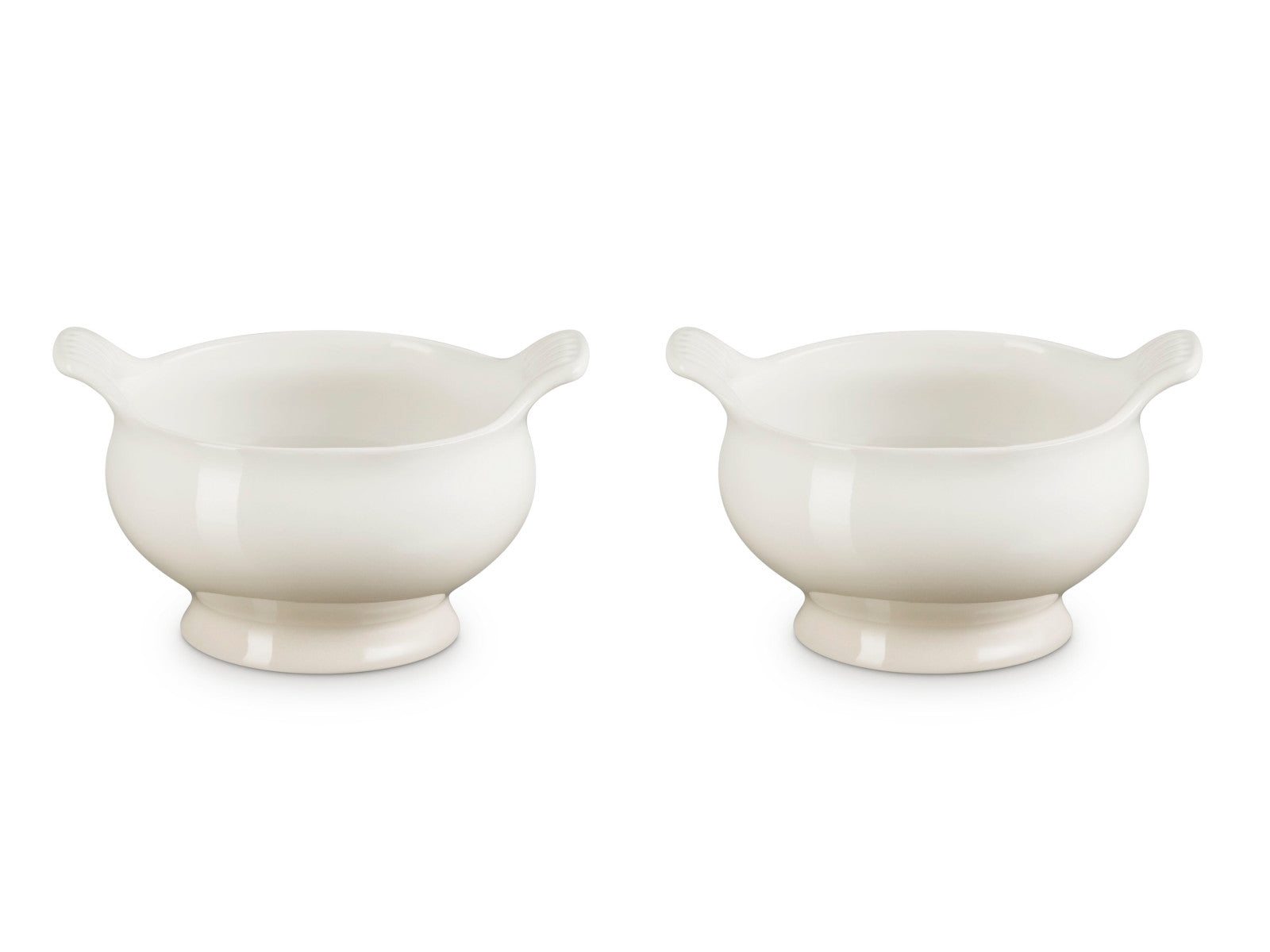 Le Creuset Suppenterrine Tradition meringue 0,6l 2er Set Freisteller 1