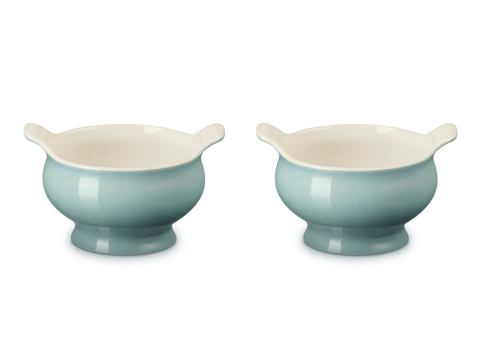 Le Creuset Suppenterrine Tradition sea salt 0,6l 2er Set Freisteller 1