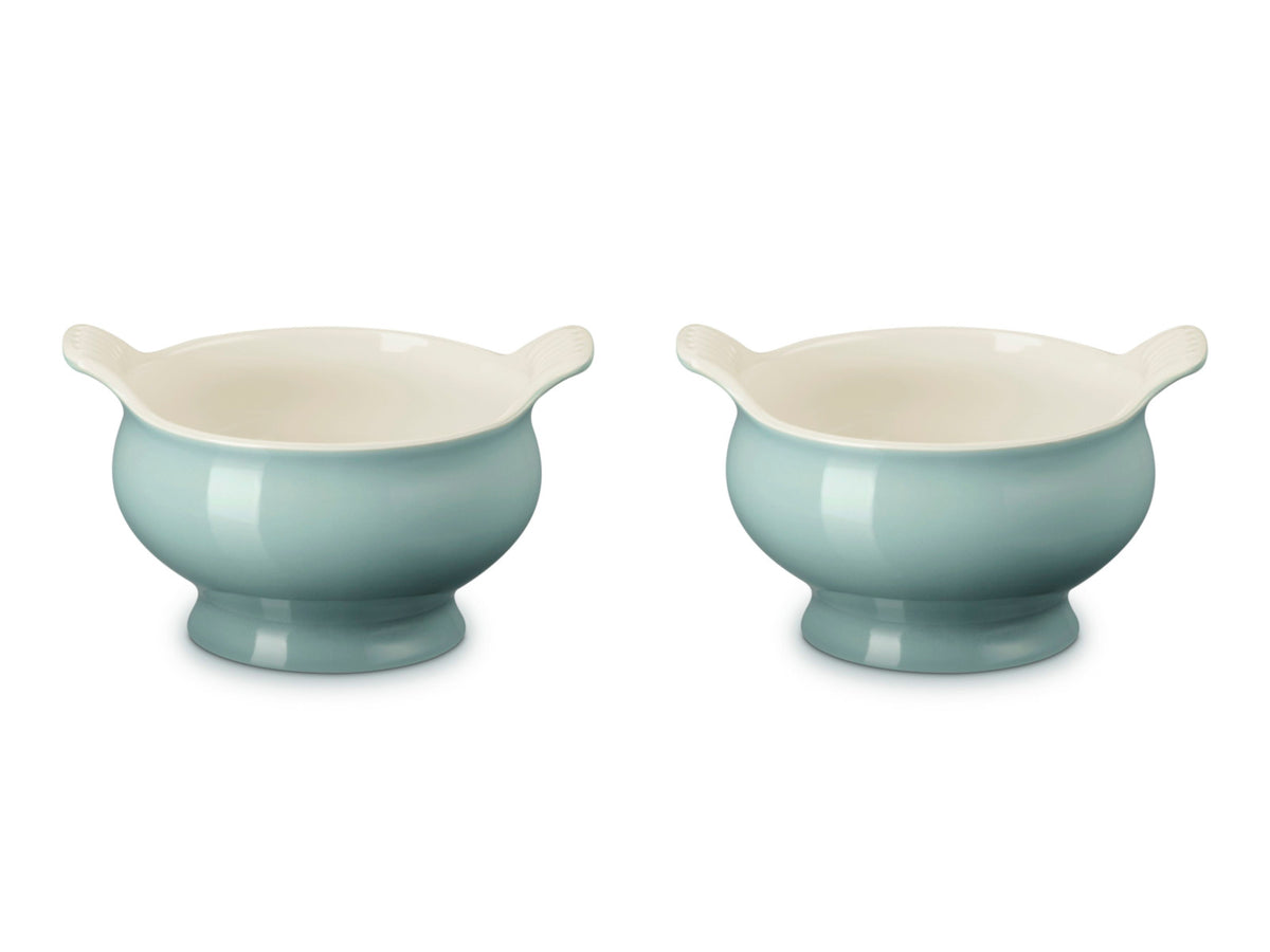 Le Creuset Suppenterrine Tradition sea salt 0,6l 2er Set – Tischideen & Ambiente