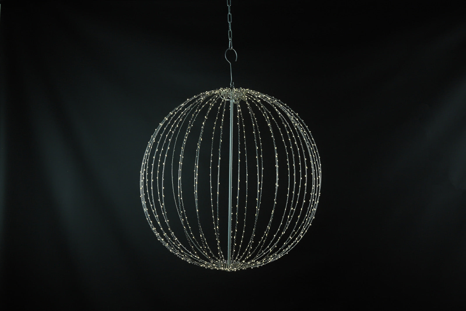 Decostar Lichtkugel faltbar LED Moony XL schwarz 56cm Freisteller