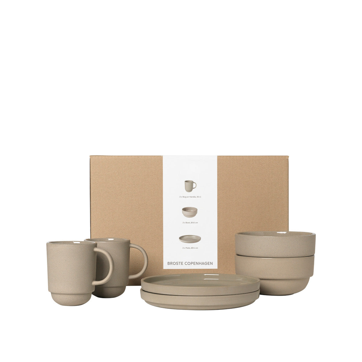 Broste Copenhagen 80019830 Nordic Bistro Frühstücksset für Zwei