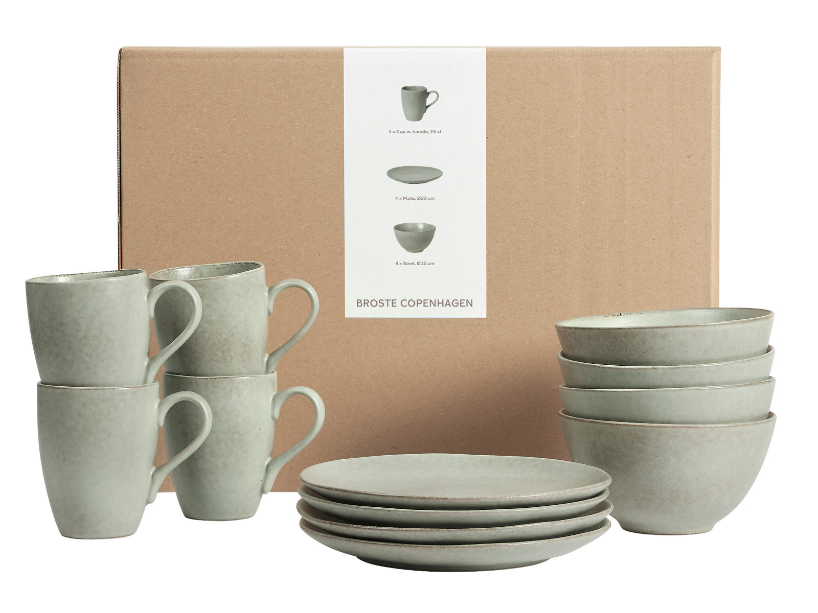 Broste Copenhagen NORDIC MARSH Frühstücksset für Vier 12tlg Freisteller 1