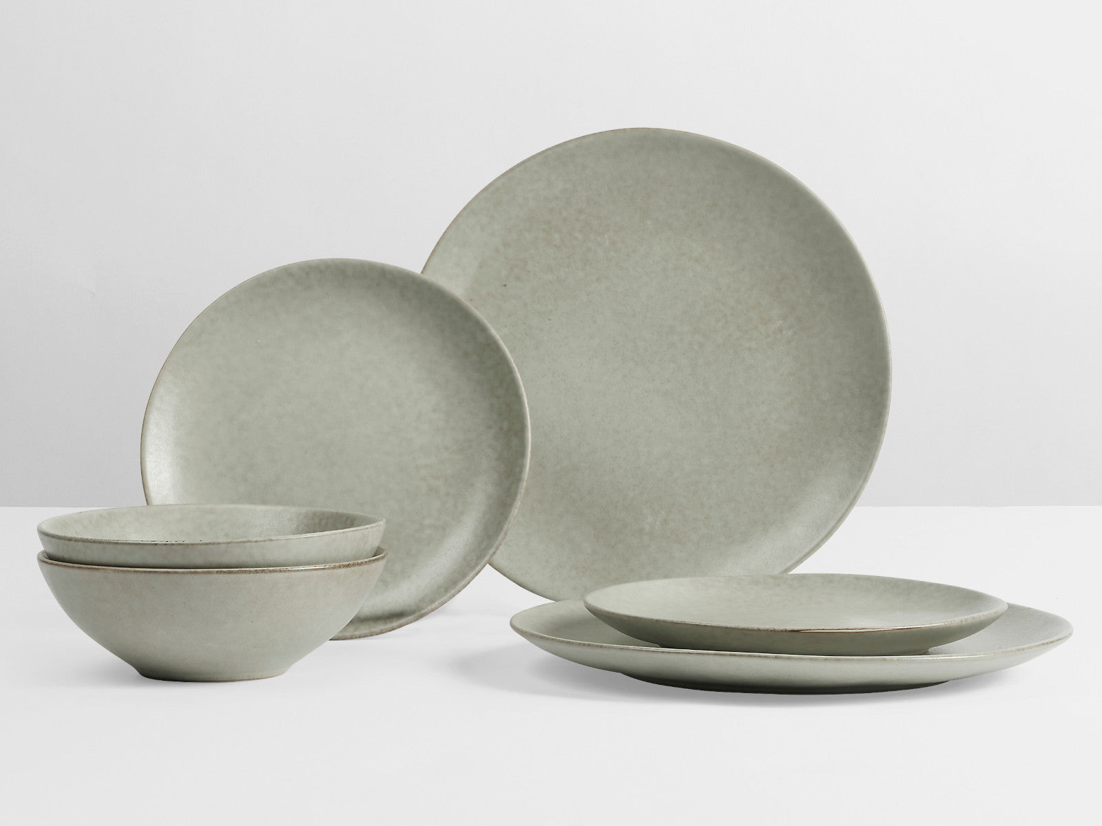 Broste Copenhagen NORDIC MARSH Geschirrset mittag für Zwei 6tlg Lifestyle 1