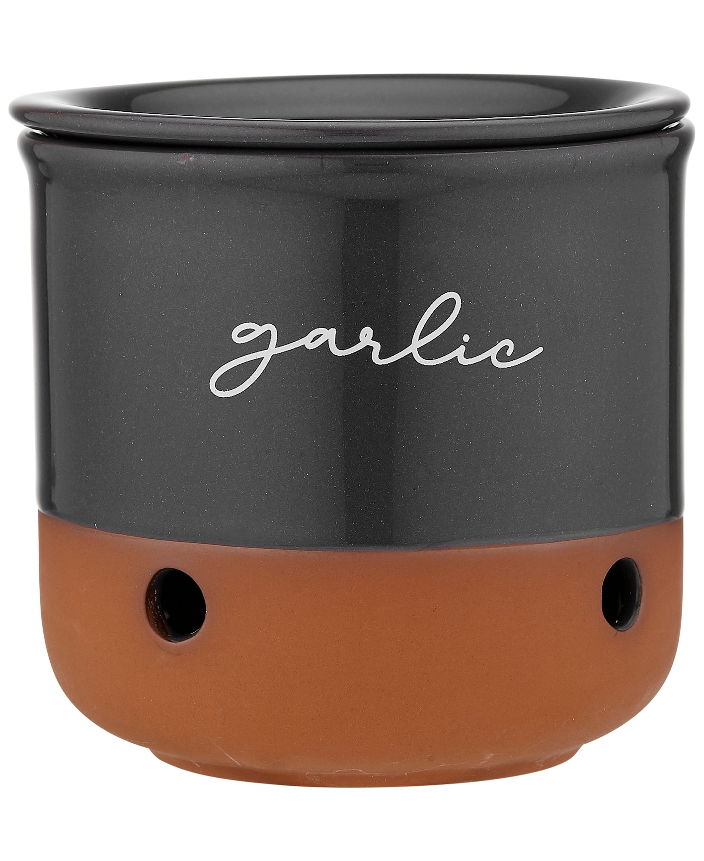 ladelle Eco Knoblauch Topf anthrazit 10cm Freisteller 1