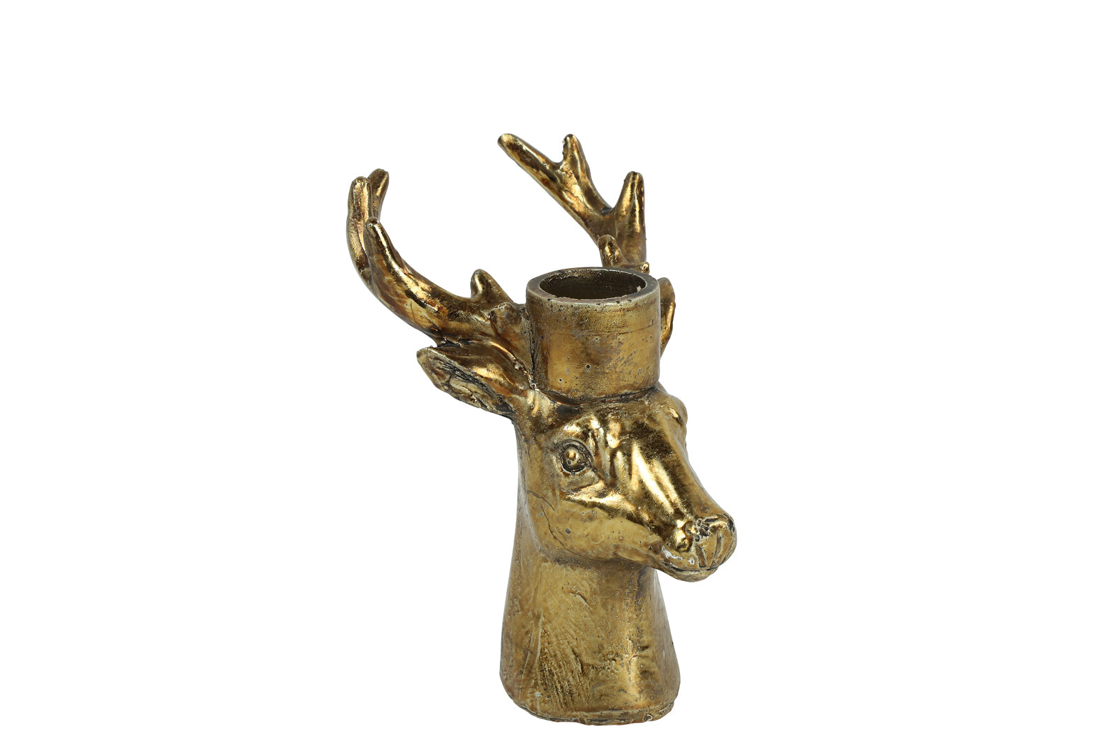 Decostar Kerzenhalter Hirsch Gers S gold 12,5cm Freisteller