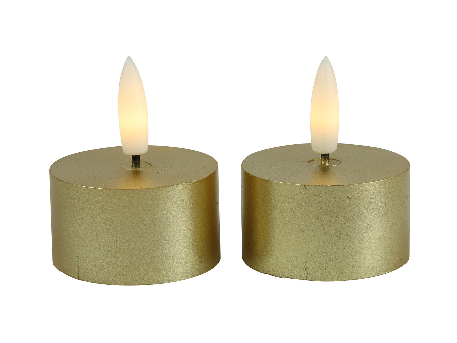 Decostar Teelicht Rustikal LED Lyon gold 2tlg Freisteller 