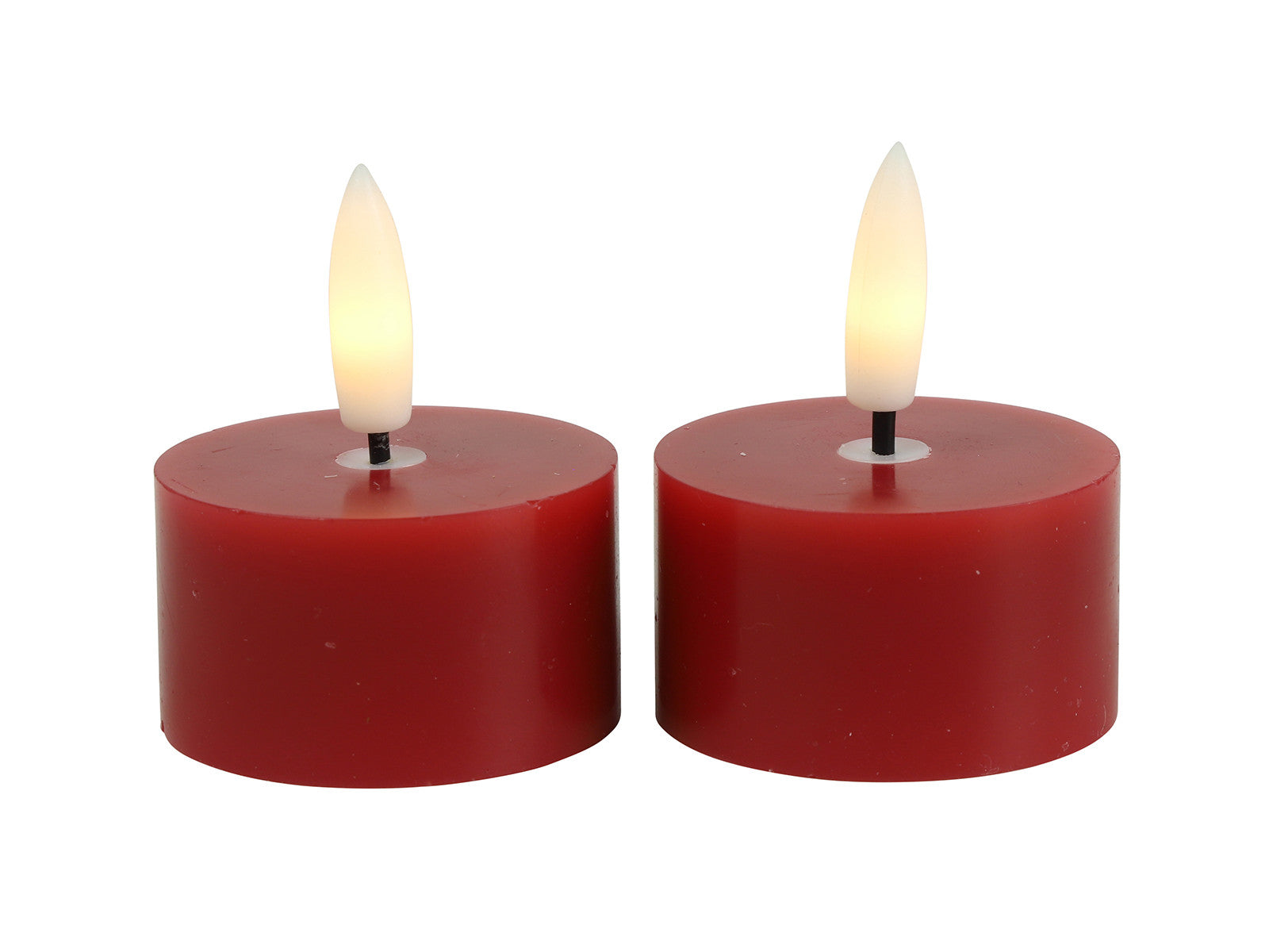 Decostar Teelicht Rustikal LED Lyon rot 2tlg Freisteller 