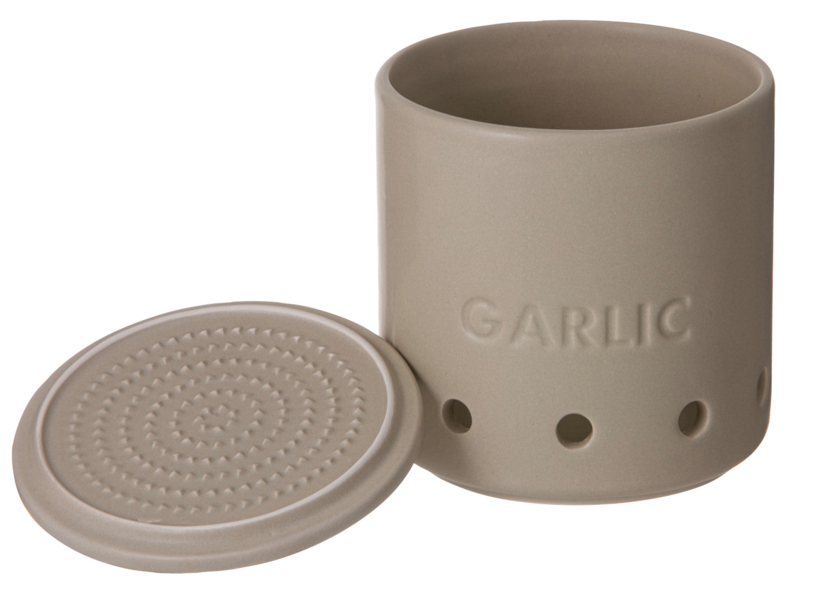 ladelle ESSENTIALS Knoblauch Topf steingrau 10cm Freisteller 3