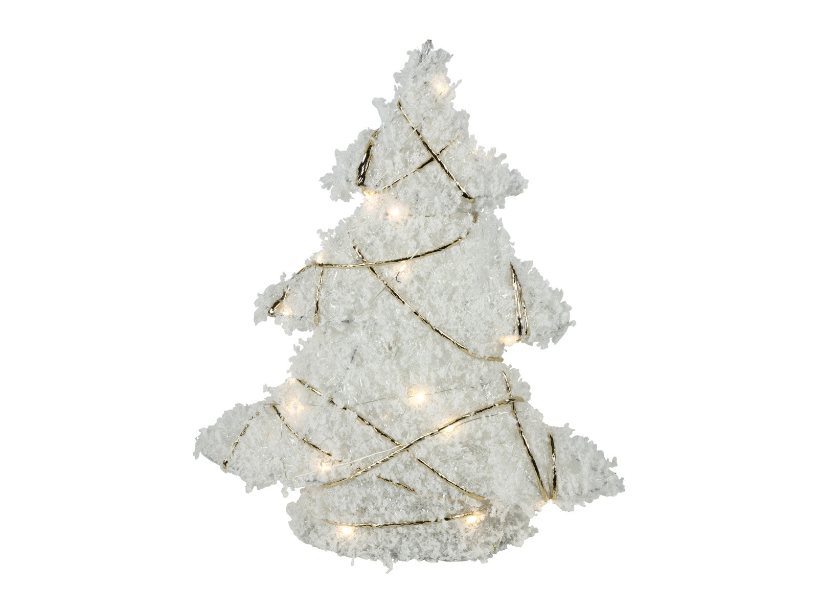 Decostar Weihnachtsbaum LED Bling L schnee/gold 60cm Freisteller 