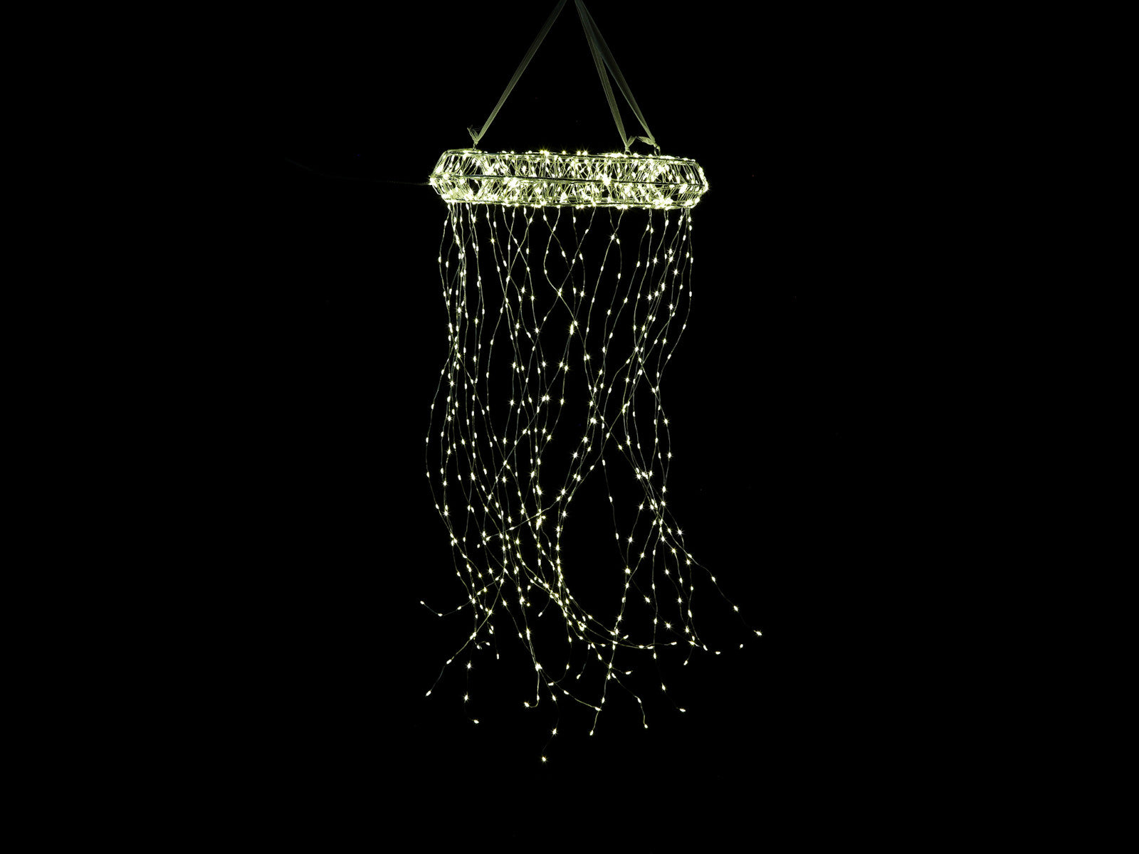 Decostar Kranzkronleuchter LED Fairy S silber 40cm Freisteller 