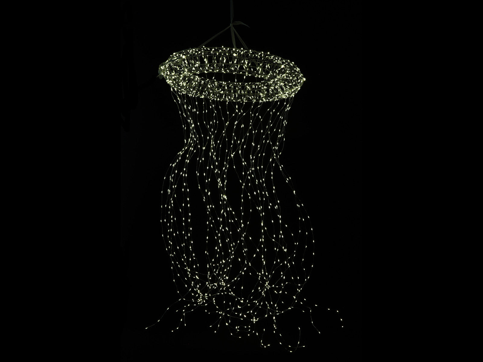 Decostar Kranzkronleuchter LED Fairy L silber 50cm Freisteller 