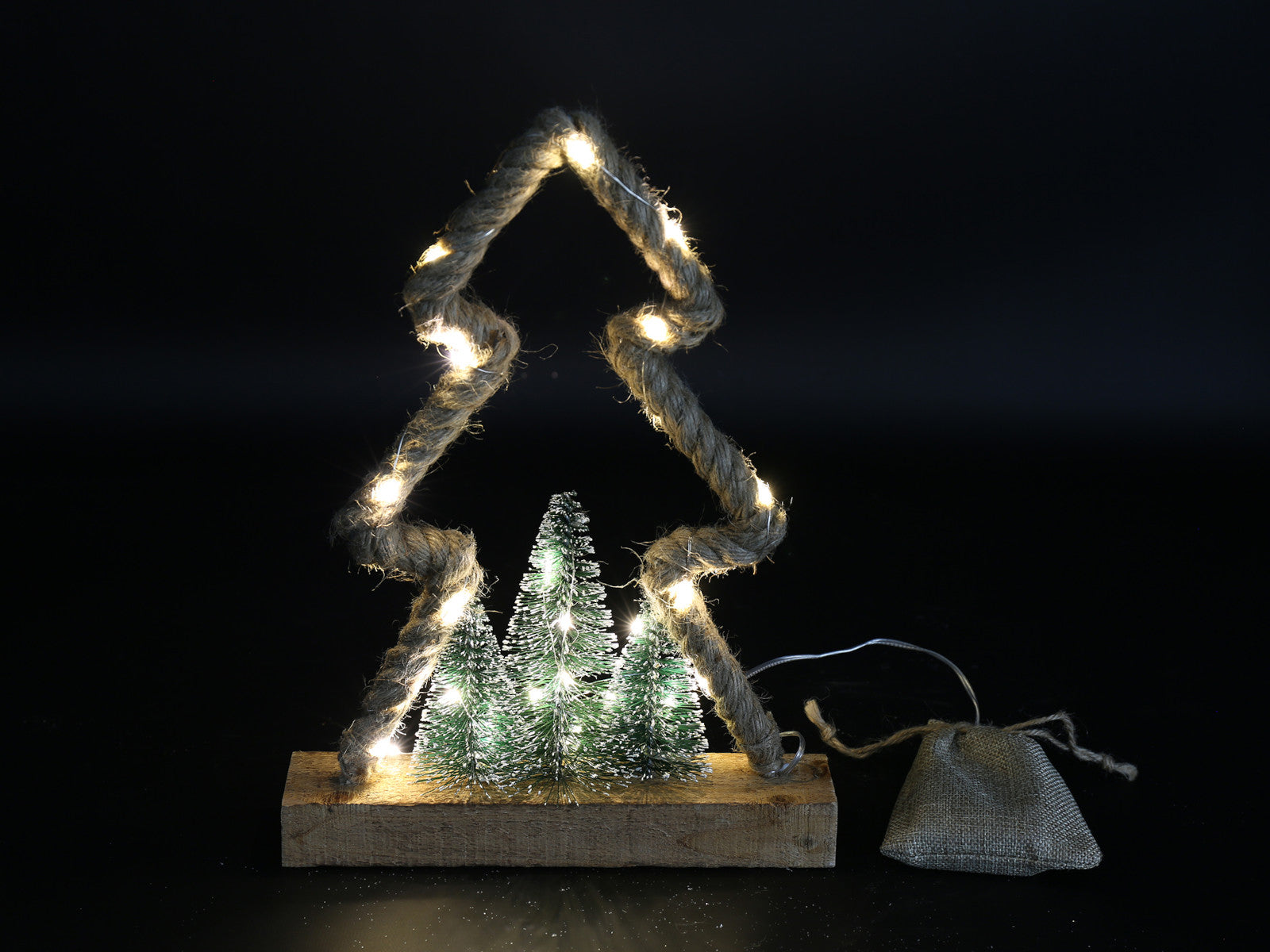 Decostar Weihnachtsornament LED Ropey S braun 30cm Freisteller 