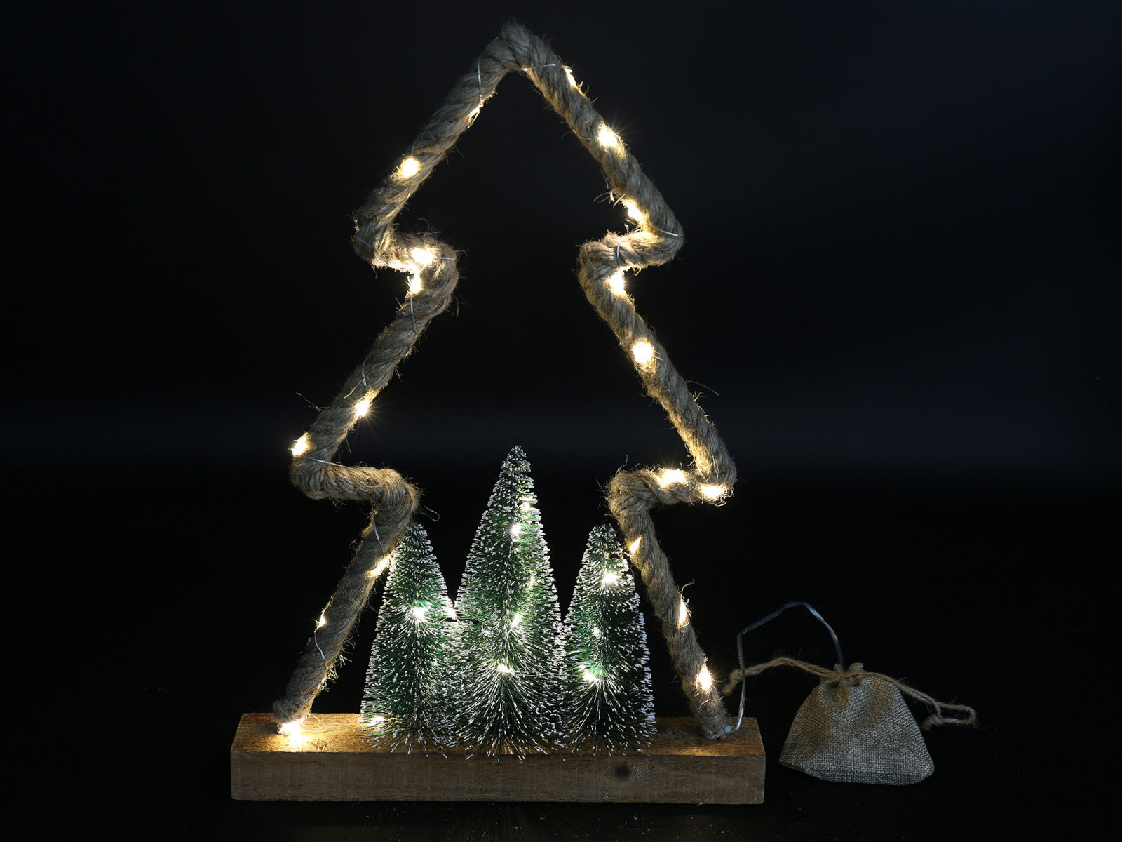 Decostar Weihnachtsornament LED Ropey L braun 40cm Freisteller