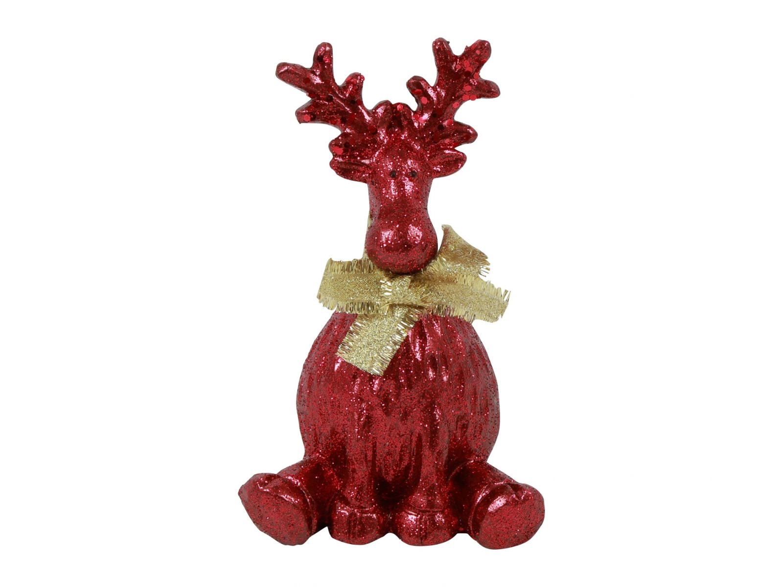 Decostar Rentier mit Schleife S kirschrot 15cm - Produktbild 1