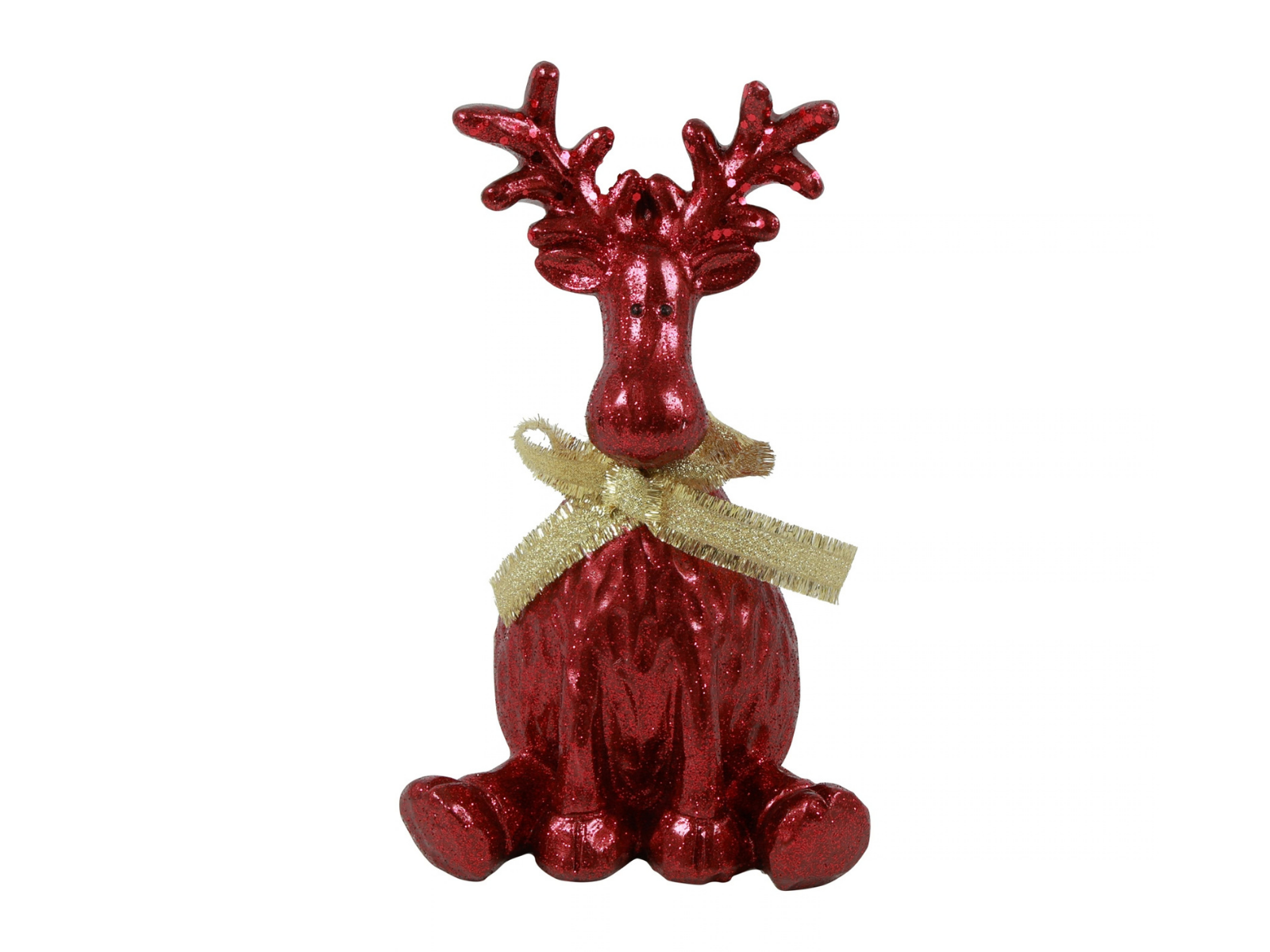 Decostar Rentier mit Schleife M kirschrot 21cm - Produktbild 1