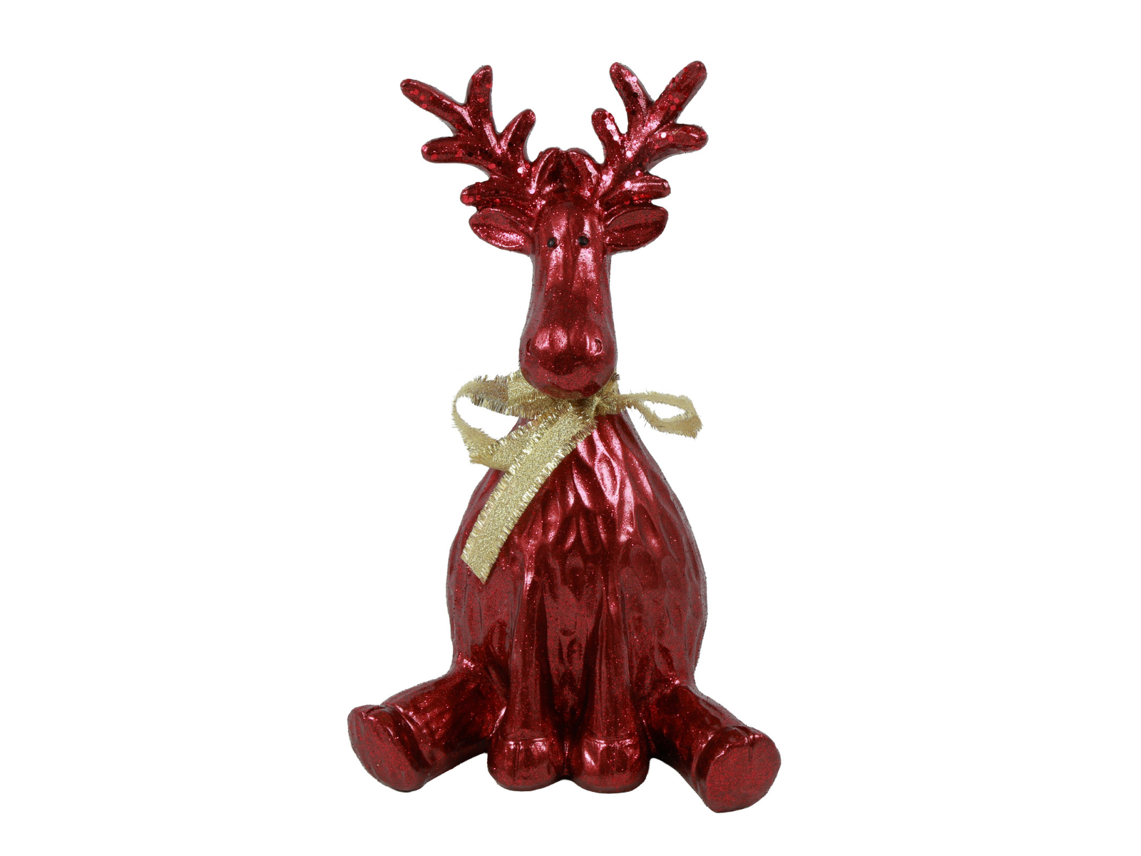 Decostar Rentier mit Schleife L kirschrot 30cm - Produktbild 1