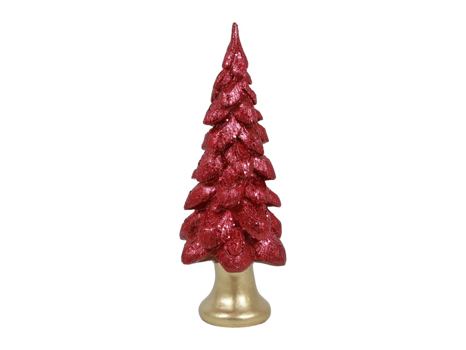 Decostar Weihnachtsbaum mit Fuß Floris L kirschrot 35cm - Produktbild 1