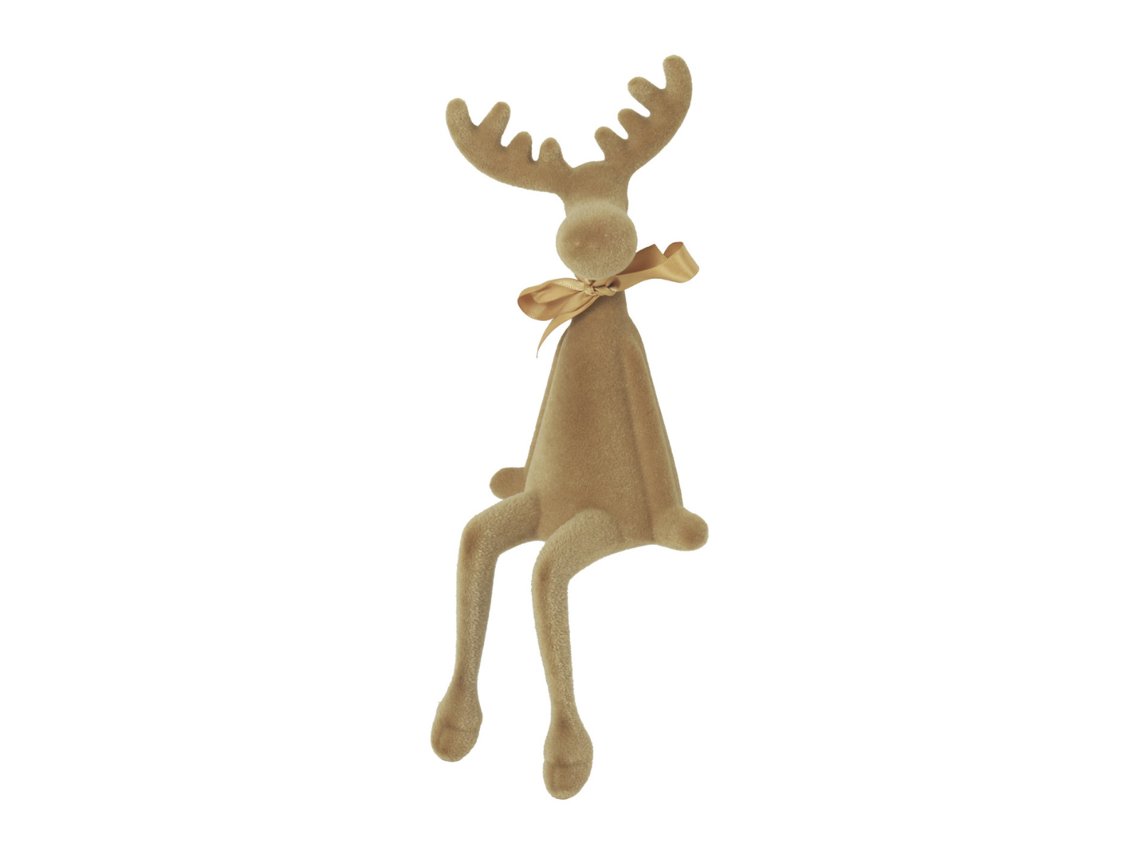Decostar Rentier sitzend Velvet Adrian S hellbraun 25cm - Produktbild 1