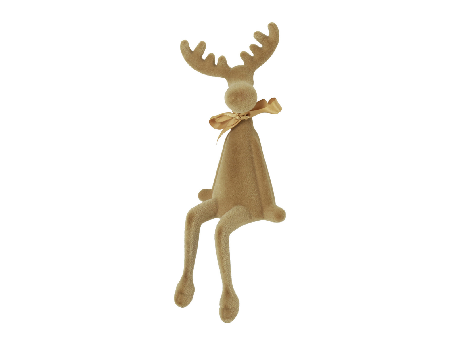 Decostar Rentier sitzend Velvet Adrian M hellbraun 33cm - Produktbild 1
