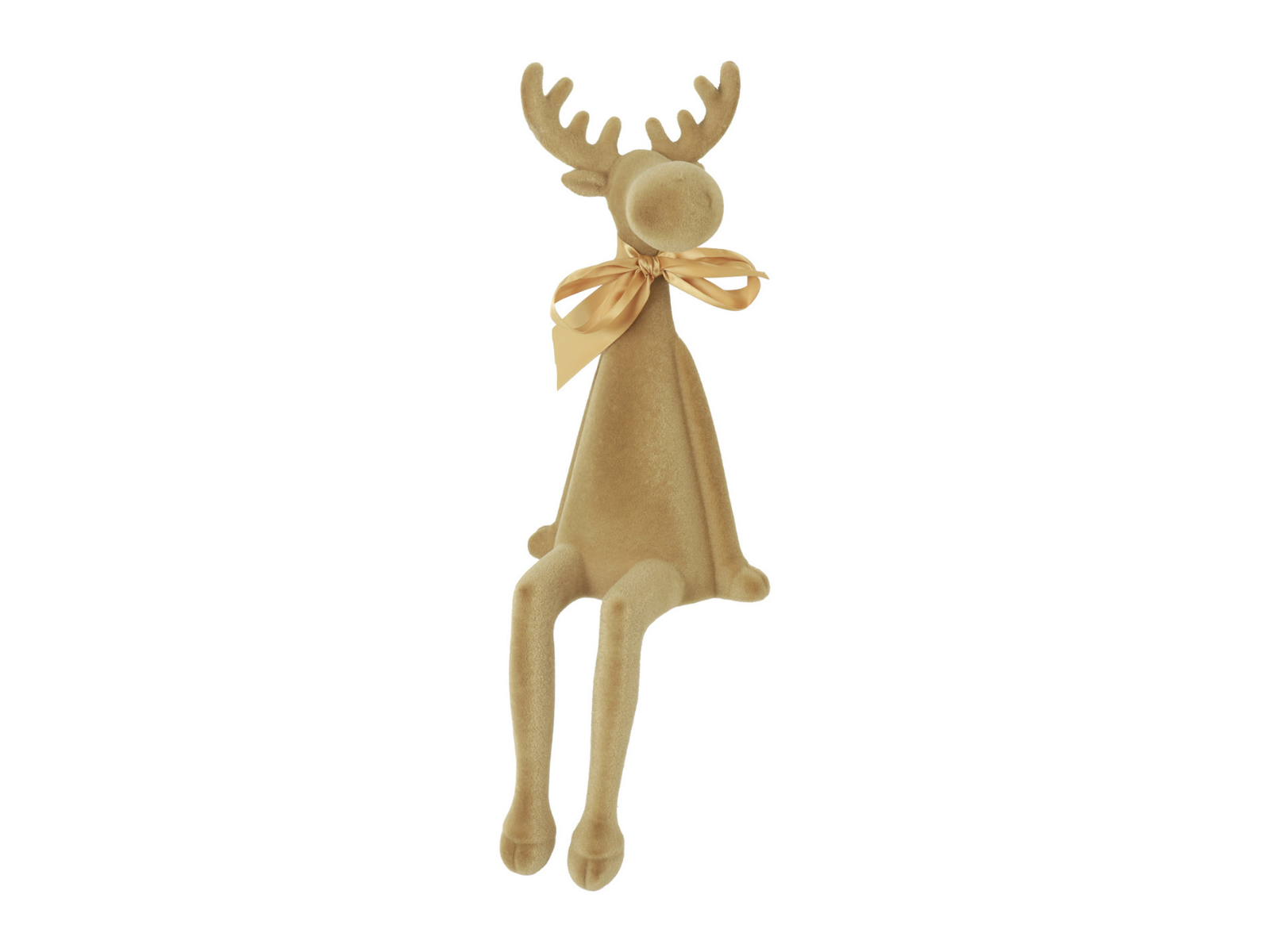 Decostar Rentier sitzend Velvet Adrian L hellbraun 60cm - Produktbild 1