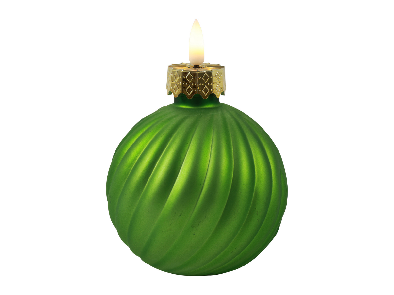 Decostar LED Weihnachtsbaumkugel Stripe S grün 10cm - Produktbild 1