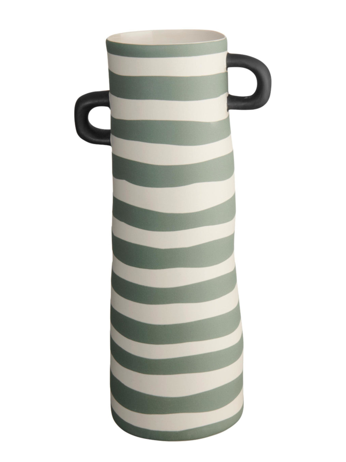 ASA rayu Vase grün gestreift 28cm Freistelller 1