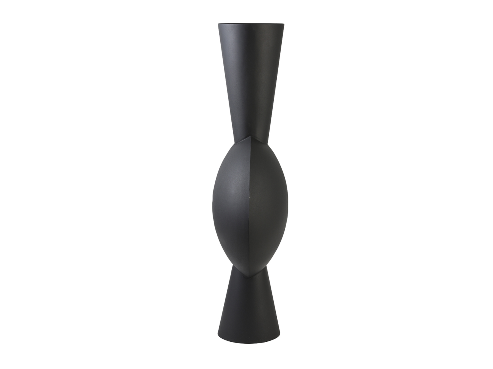 Light & Living Kavandu Vase matt schwarz 38 x 17,5 x 79,5 cm Freisteller 2