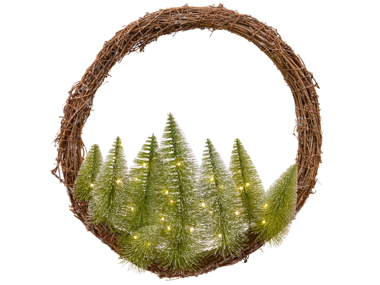 Everlands Micro LED Kranz Minibaum 80 cm Freisteller