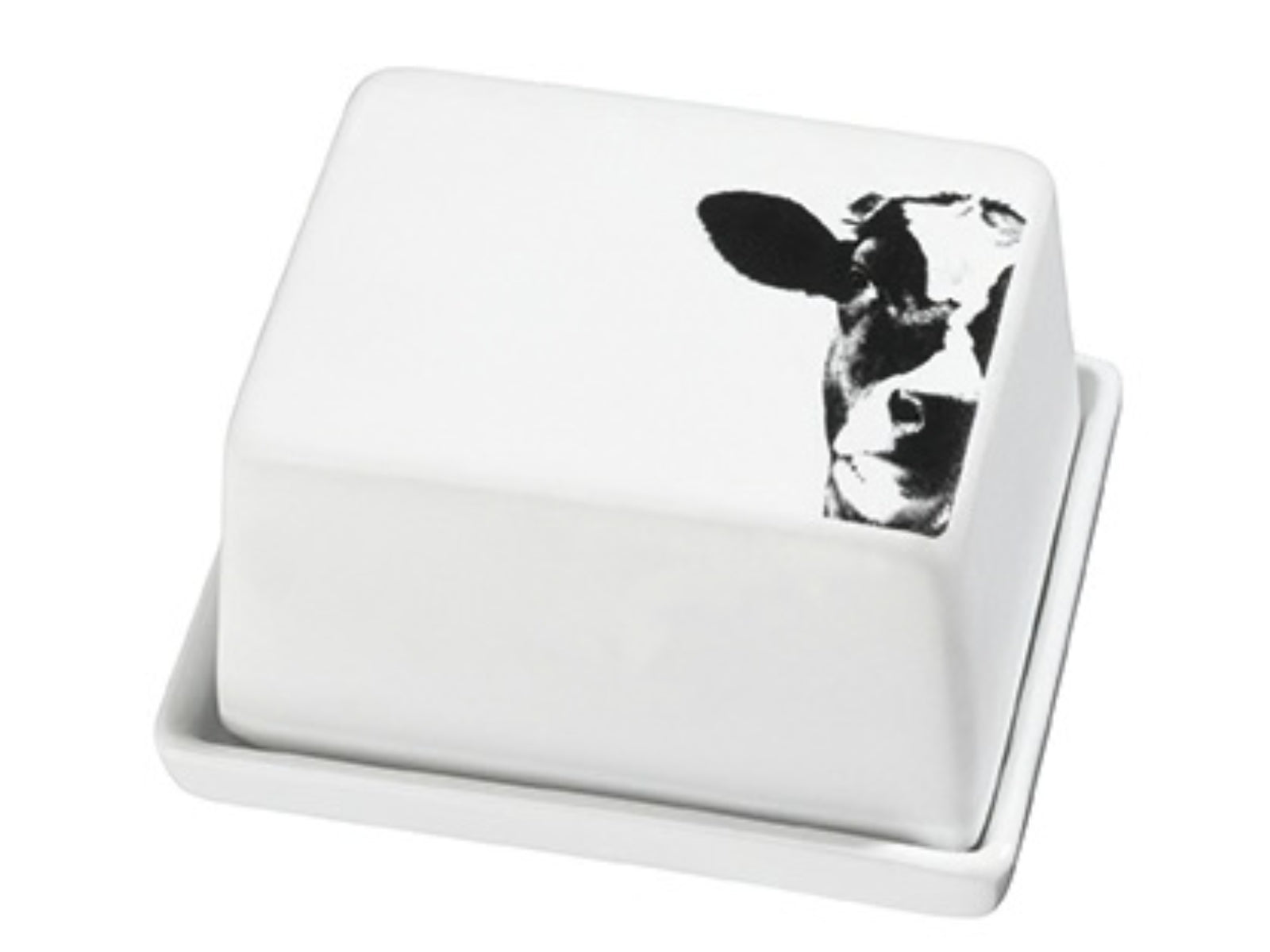 räder Butterdose klein Kuhmotiv weiß 10,5cm - Produktbild 2