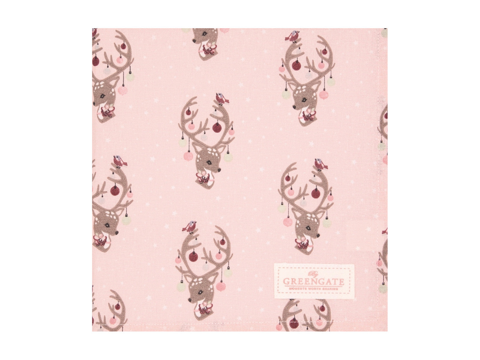Greengate Dina Tischdecke pale pink 100 x 100 cm Freisteller