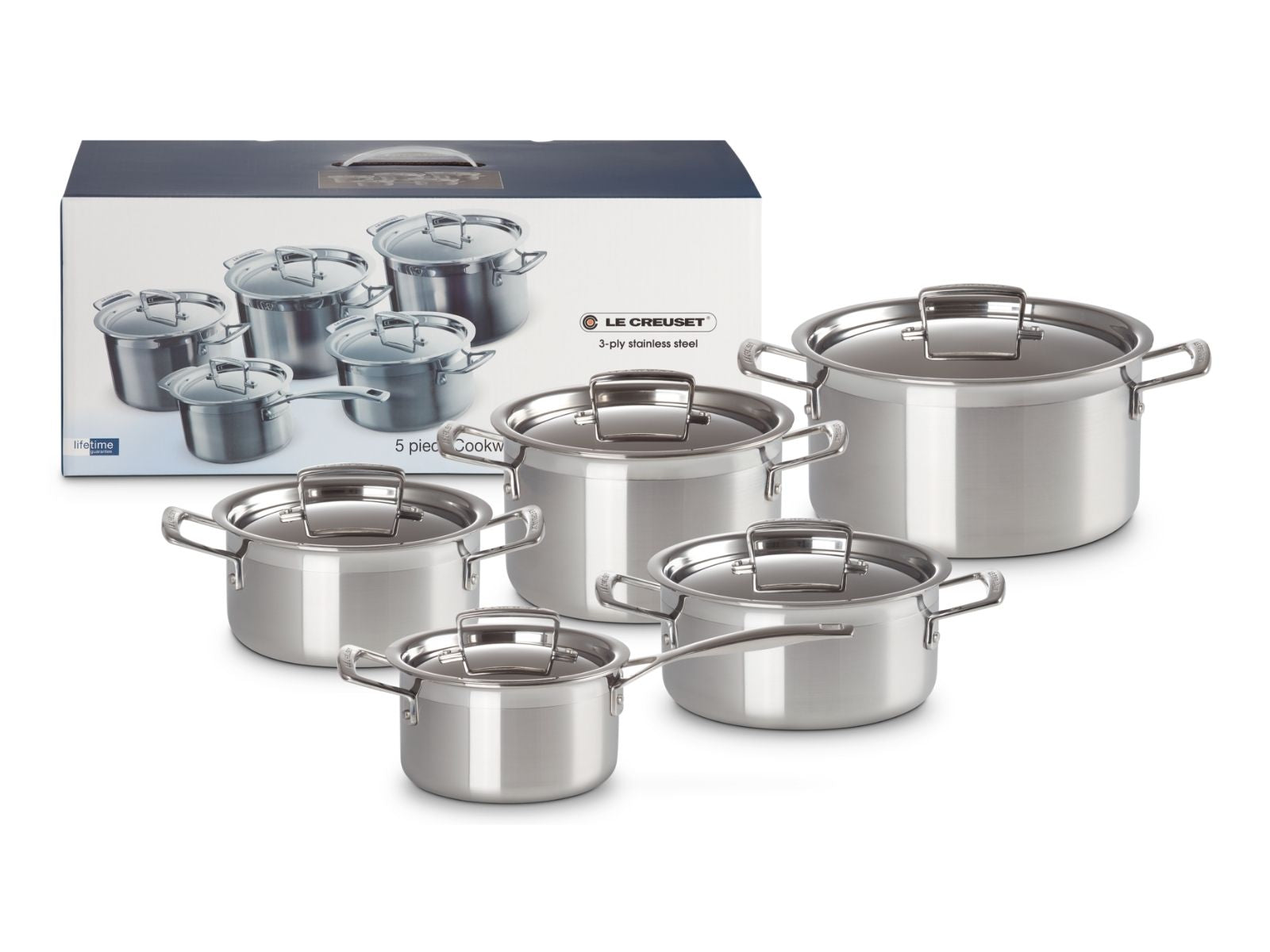 Le Creuset 3-ply Kochgeschirr-Set 5tlg - Produktbild 2