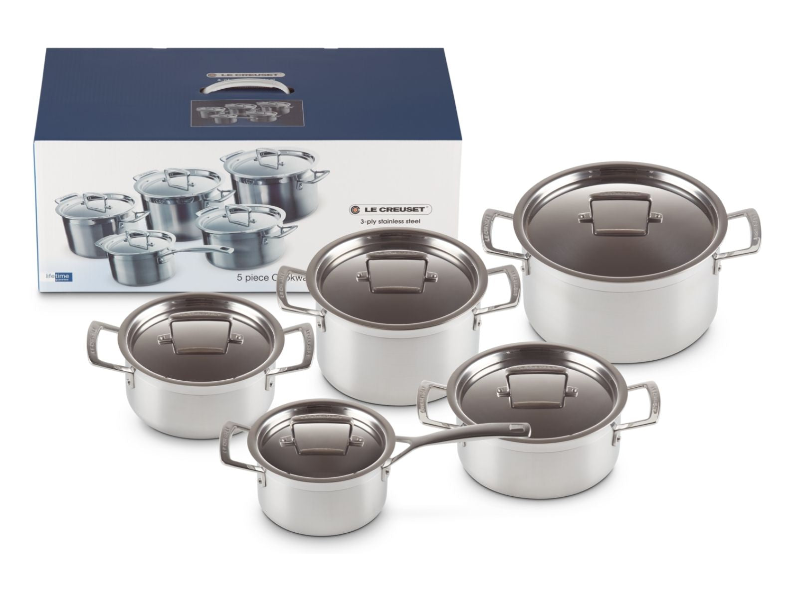 Le Creuset 3-ply Kochgeschirr-Set 5tlg