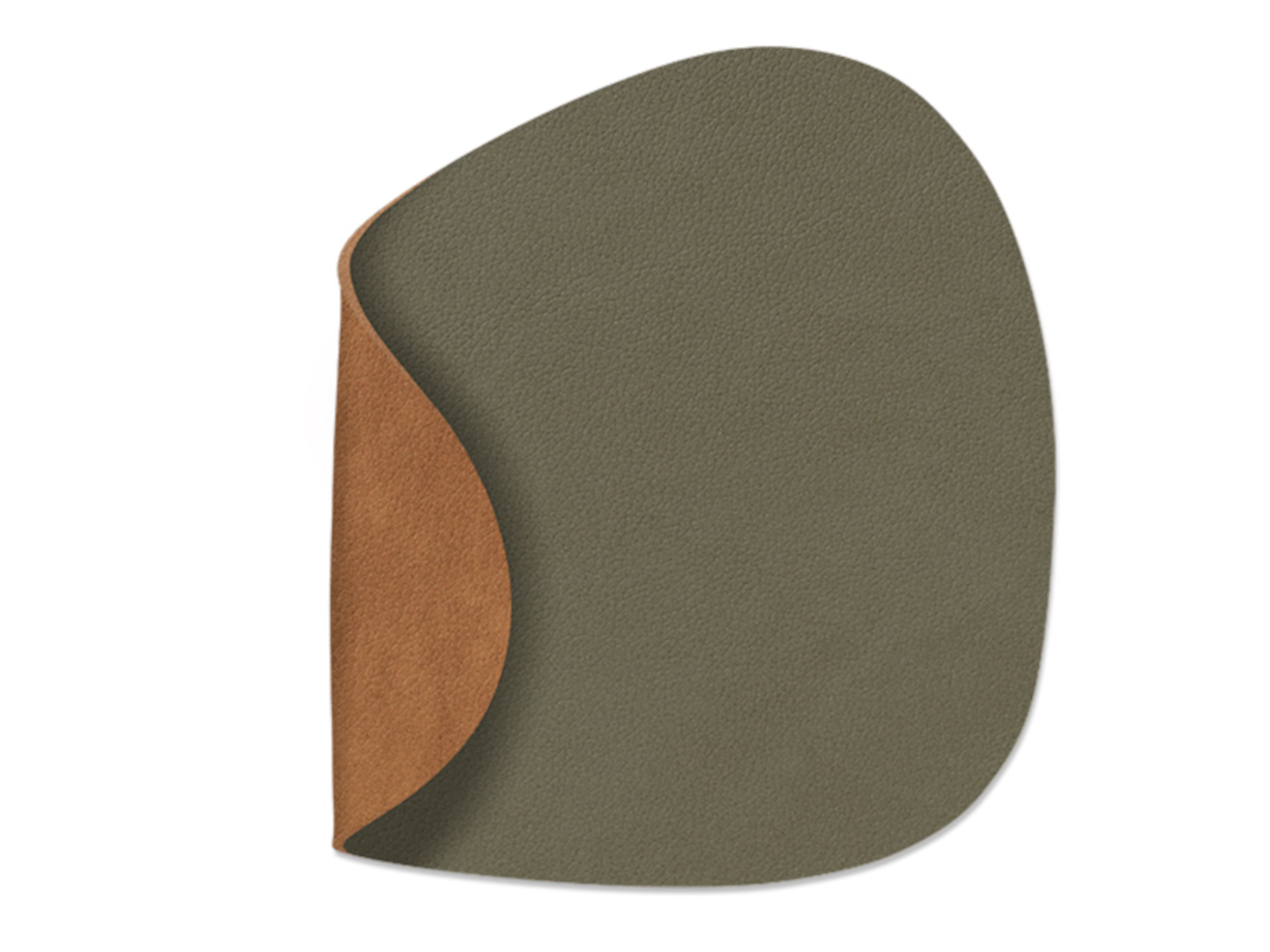 LIND DNA Nupo Untersetzer Curve Double army green/nature 11 x 13cm Freisteller 1