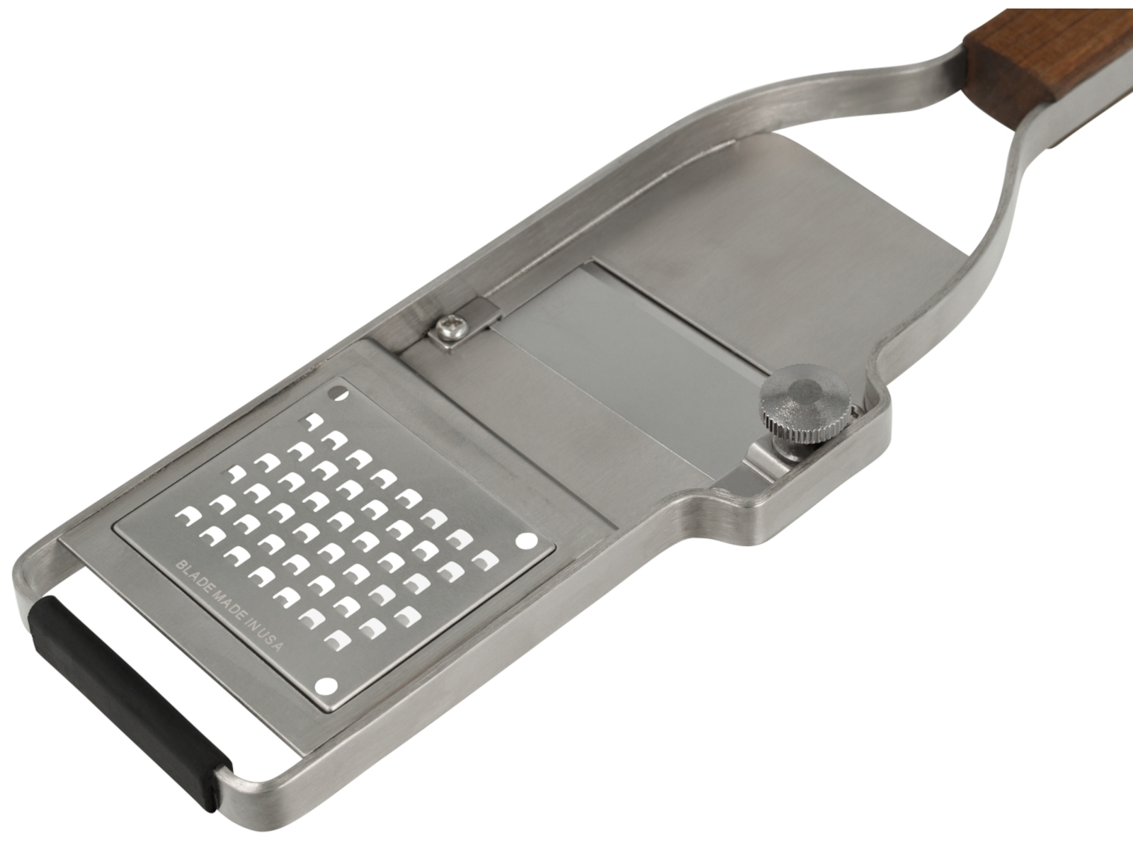 Microplane Master Serie Trüffel-Profi 2in1 Edelstahl/Walnuss Freisteller 2