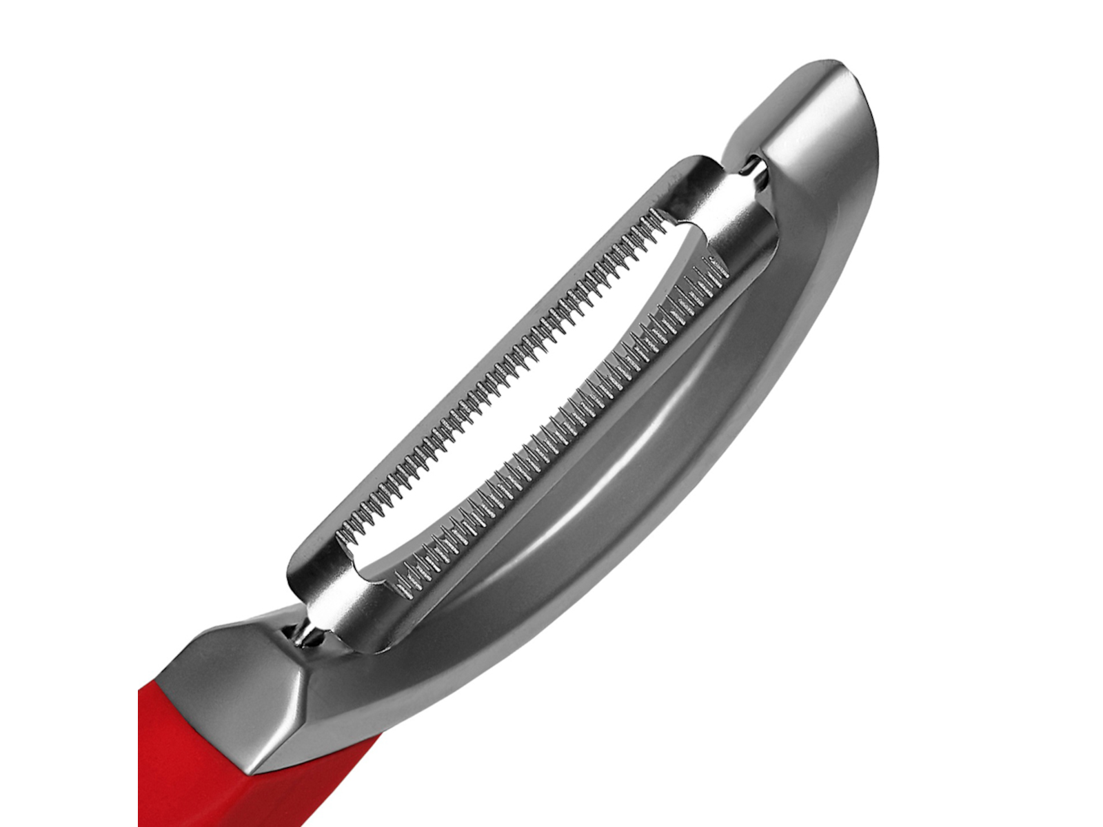 Microplane Profi-Schäler mit gezähnter Klinge rot Freisteller 3