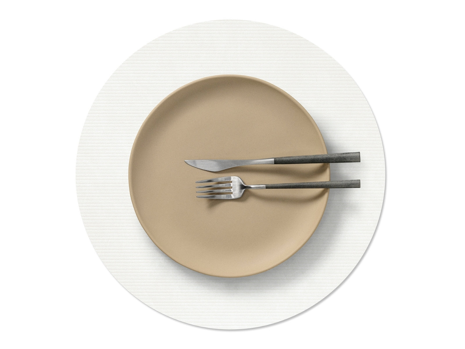 LIND DNA Corduroy Tischset Circle L pure white 38cm - Produktbild 2