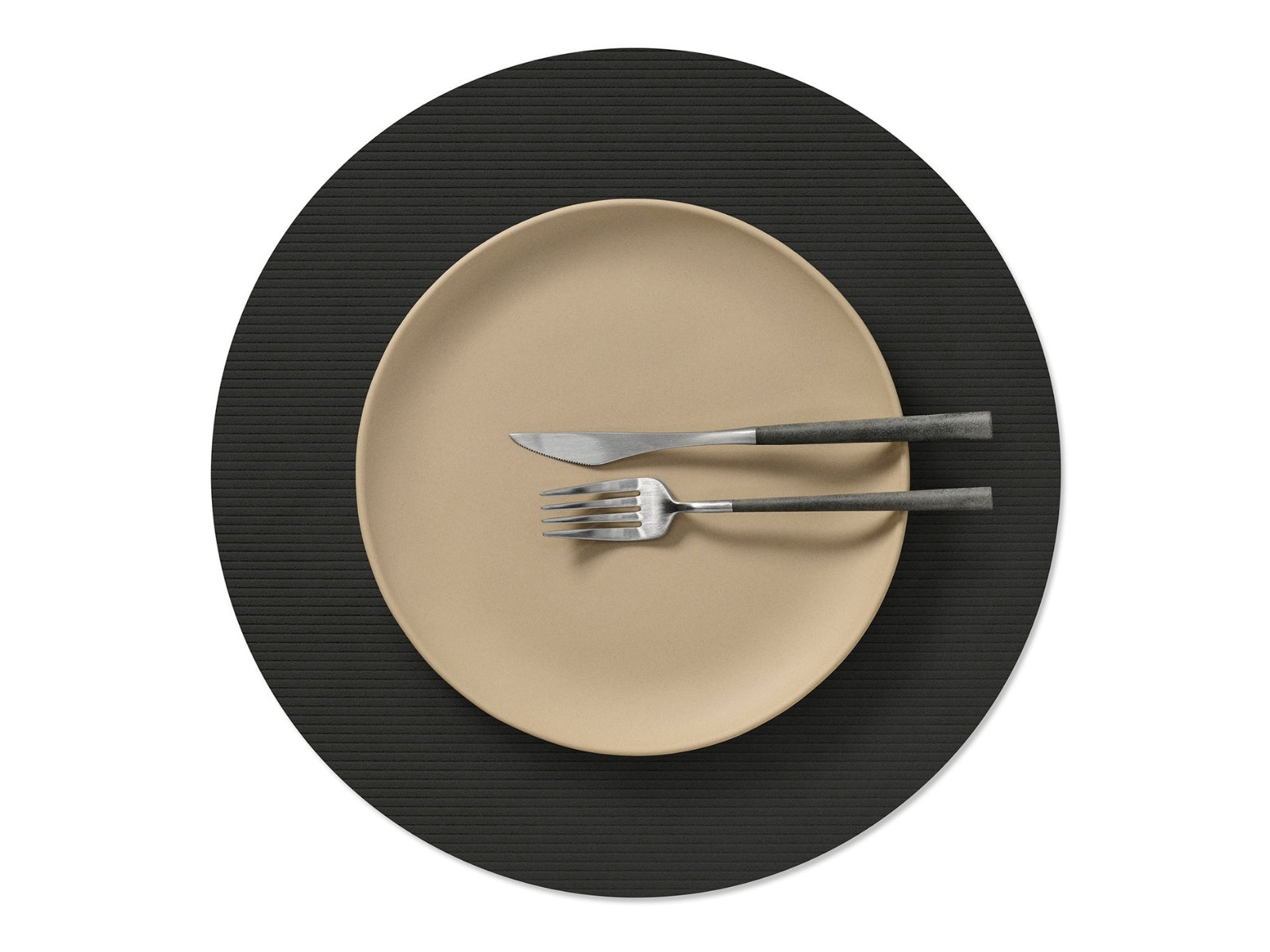 LIND DNA Corduroy Tischset Circle L black ink 38cm - Produktbild 2